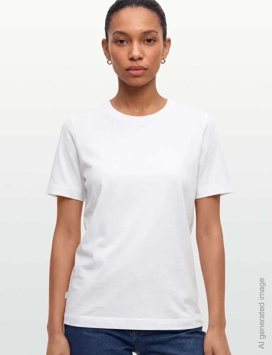 Mads Nørgaard - Cotton Jersey Jess Tee FAV - t-särgid - white - 3