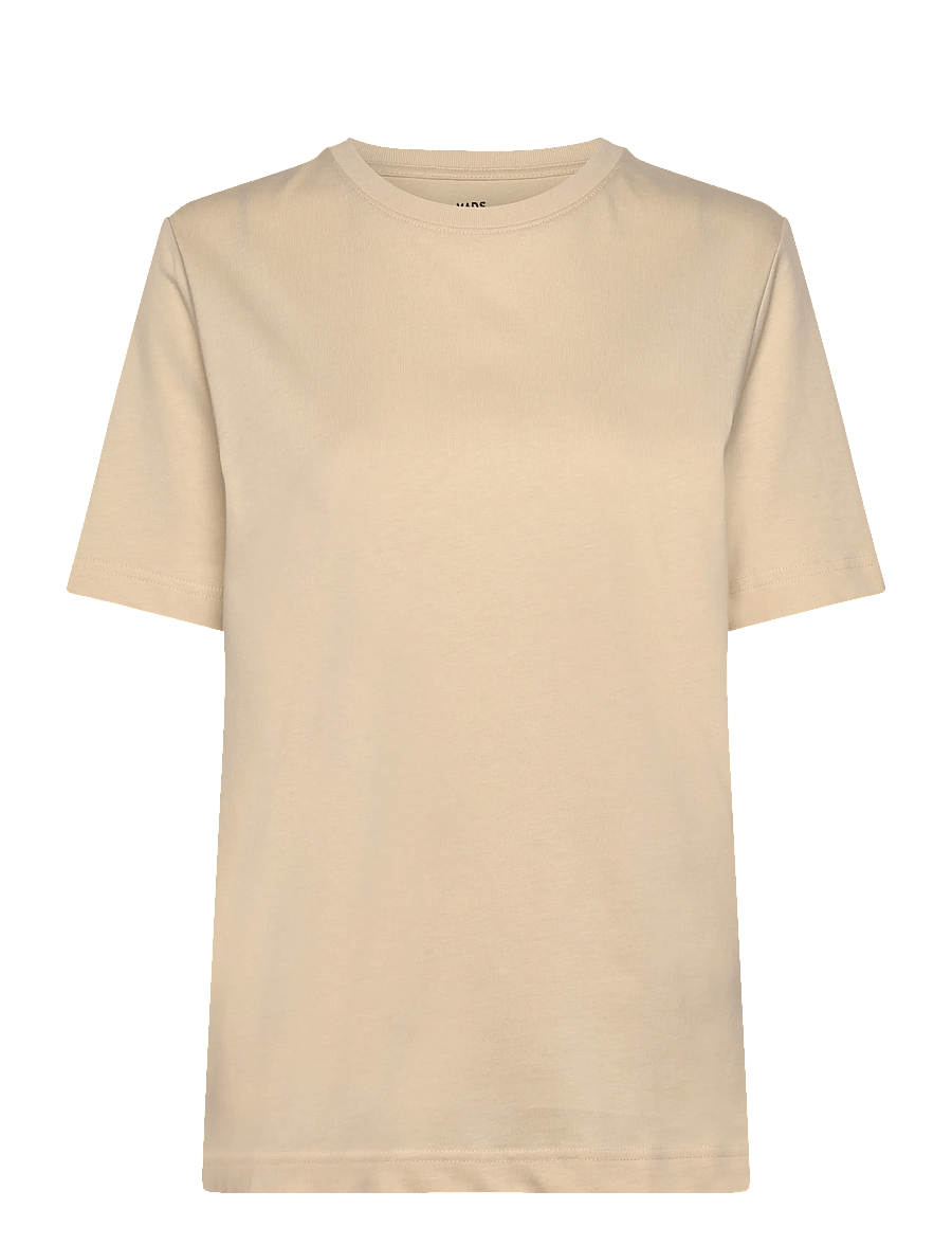 Mads Nørgaard - Cotton Jersey Jess Tee FAV - t-shirts - wood ash - 1