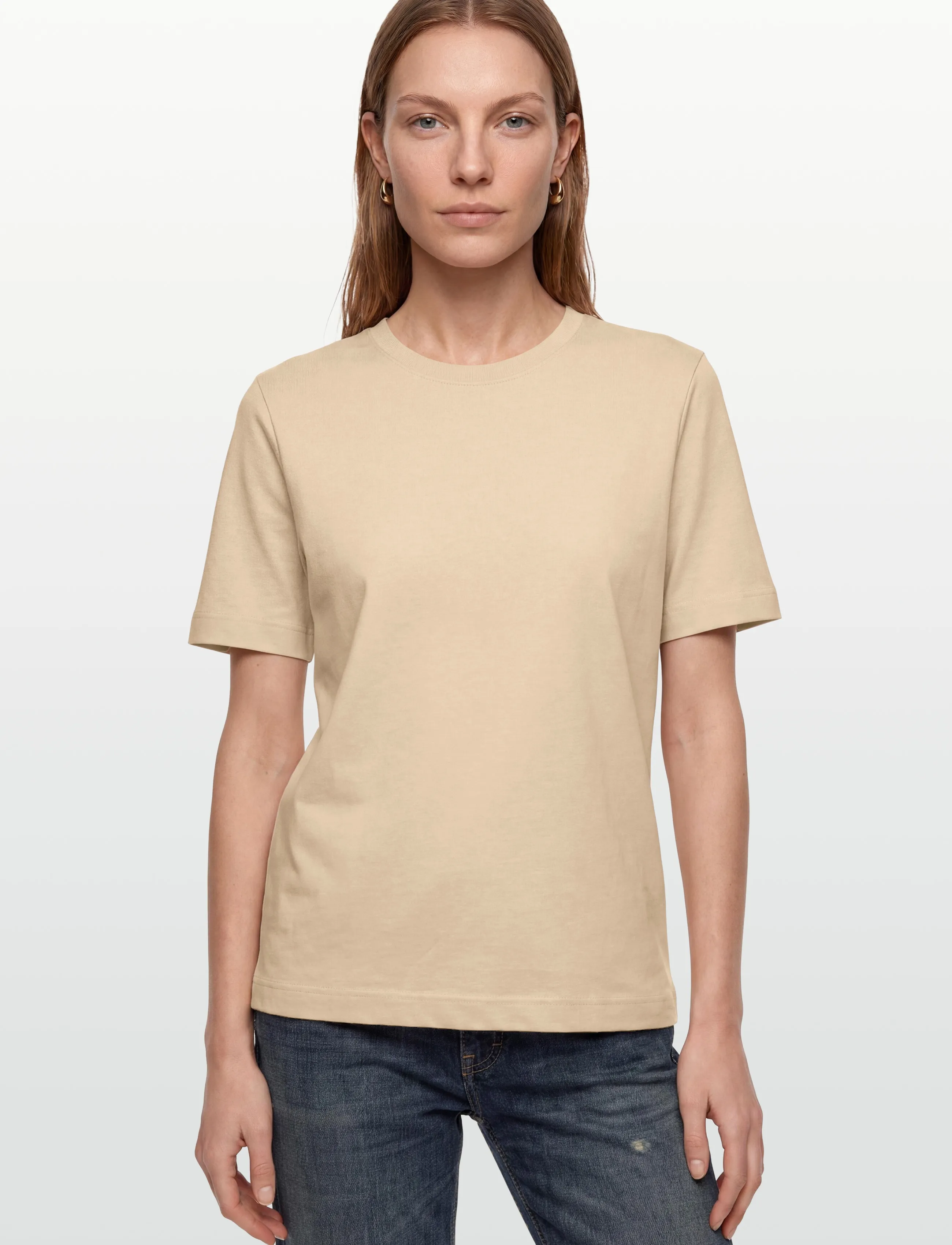 Mads Nørgaard - Cotton Jersey Jess Tee FAV - t-shirts - wood ash - 3