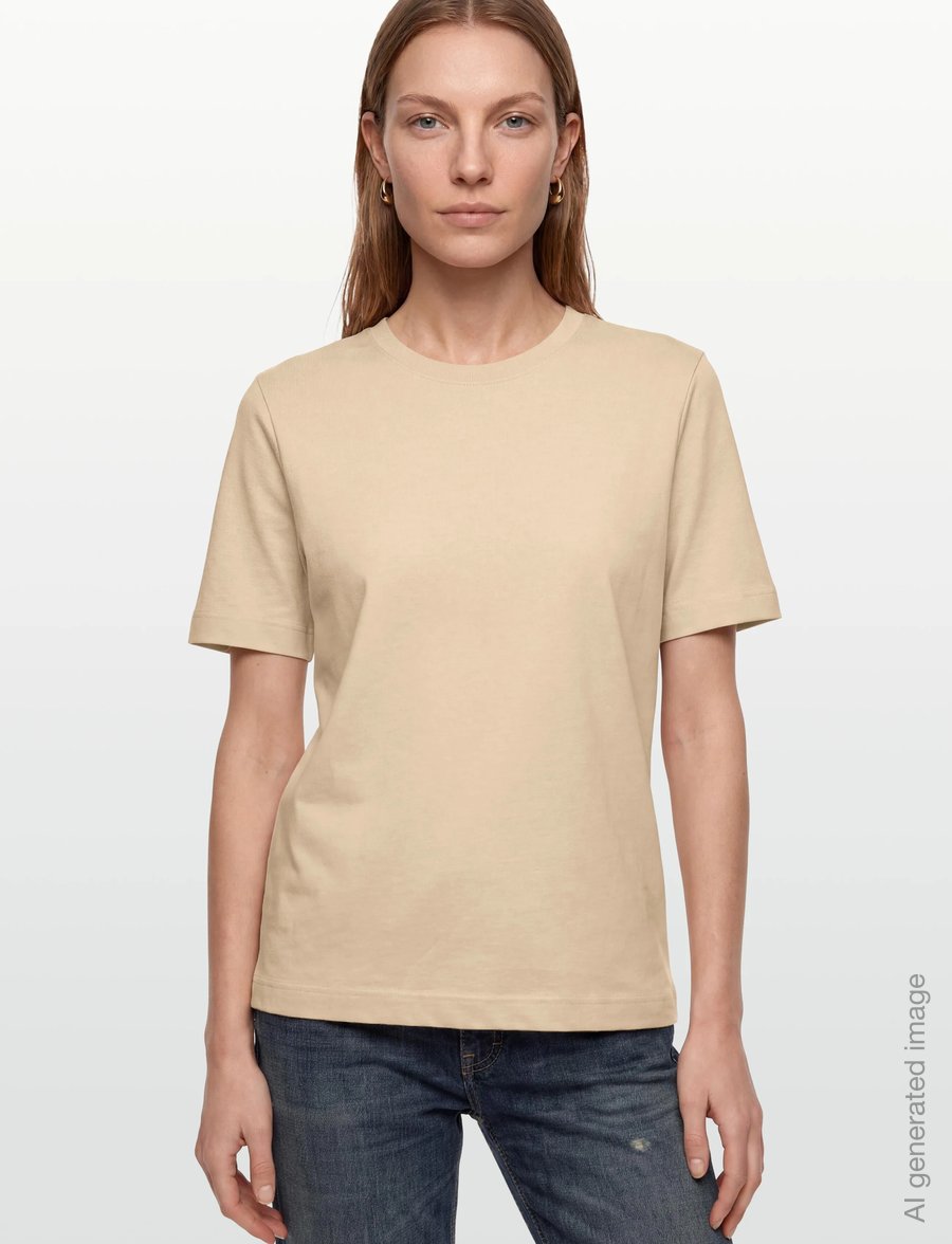 Mads Nørgaard - Cotton Jersey Jess Tee FAV - t-shirts - wood ash - 3