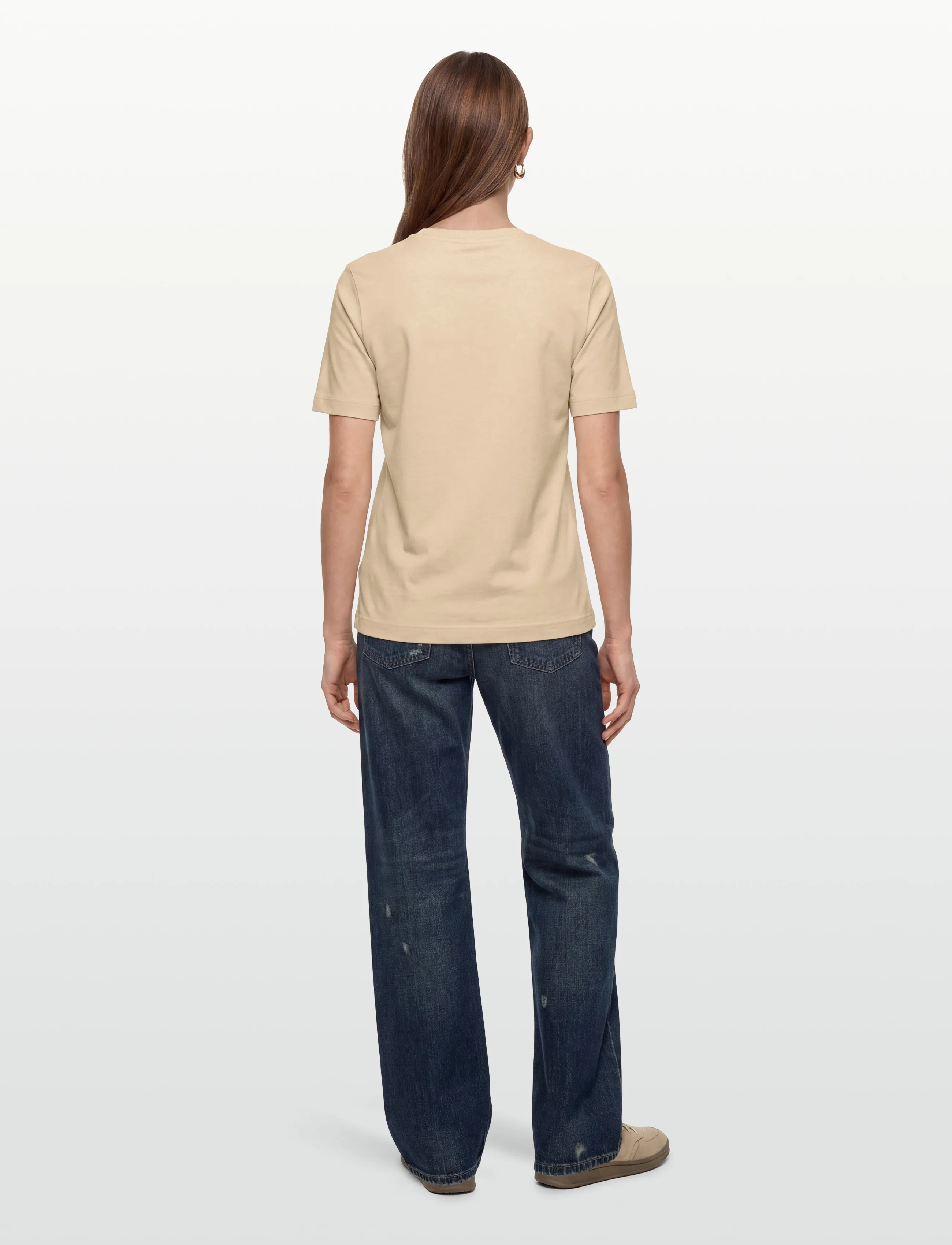 Mads Nørgaard - Cotton Jersey Jess Tee FAV - t-shirts - wood ash - 4