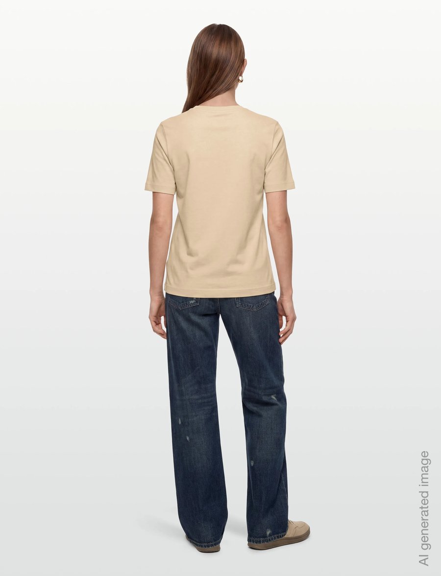 Mads Nørgaard - Cotton Jersey Jess Tee FAV - t-shirts - wood ash - 4