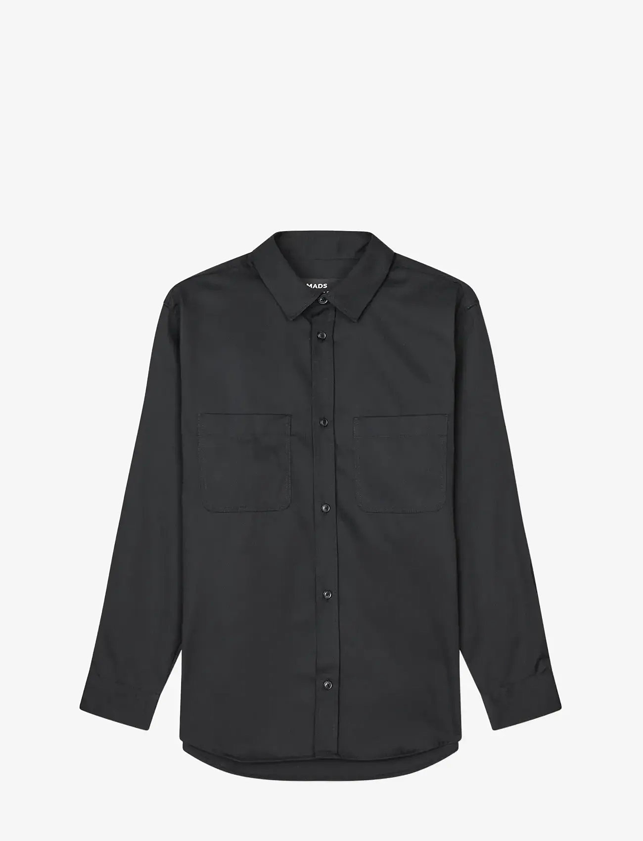 Mads Nørgaard - Narrow Twill Damon Shirt - casual skjorter - black - 0