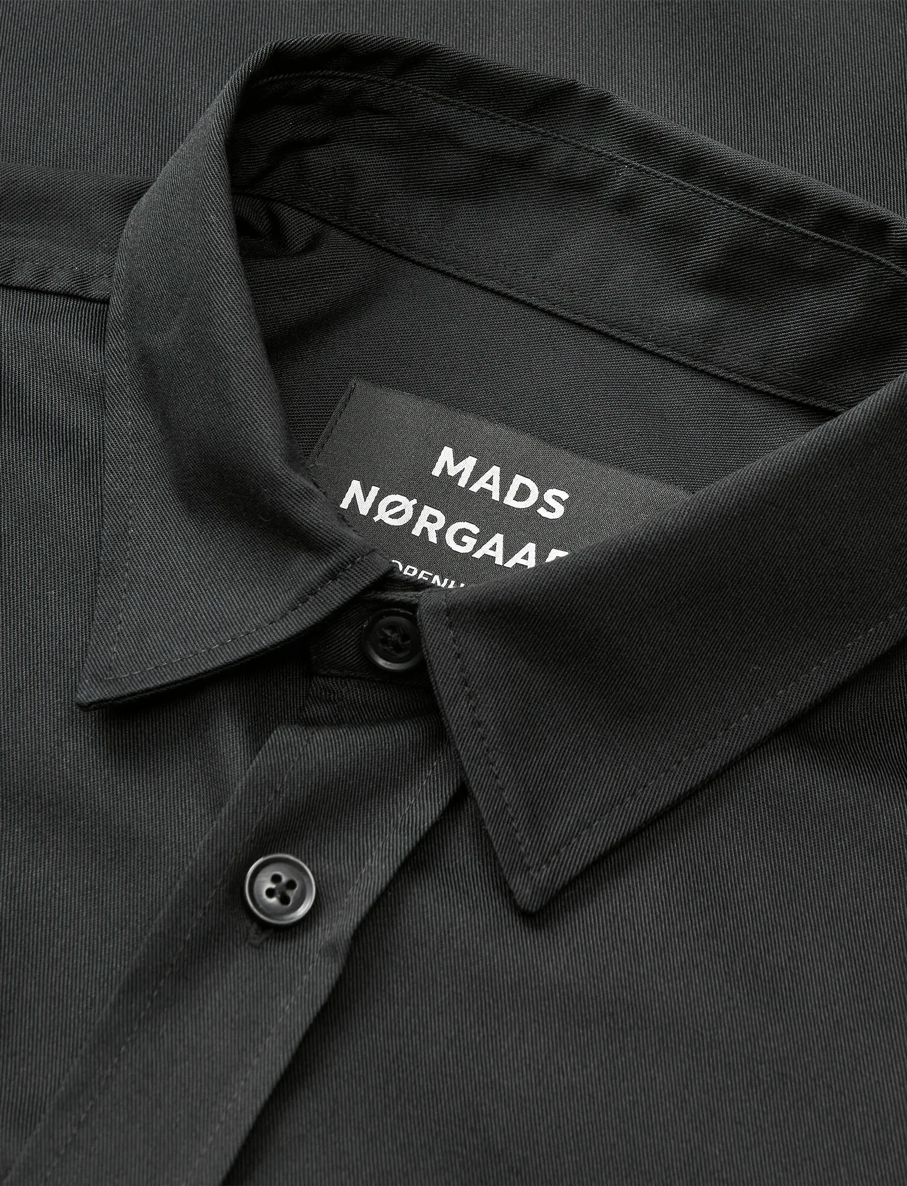Mads Nørgaard - Narrow Twill Damon Shirt - black - 1