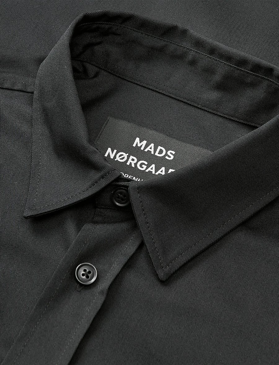 Mads Nørgaard - Narrow Twill Damon Shirt - black - 1