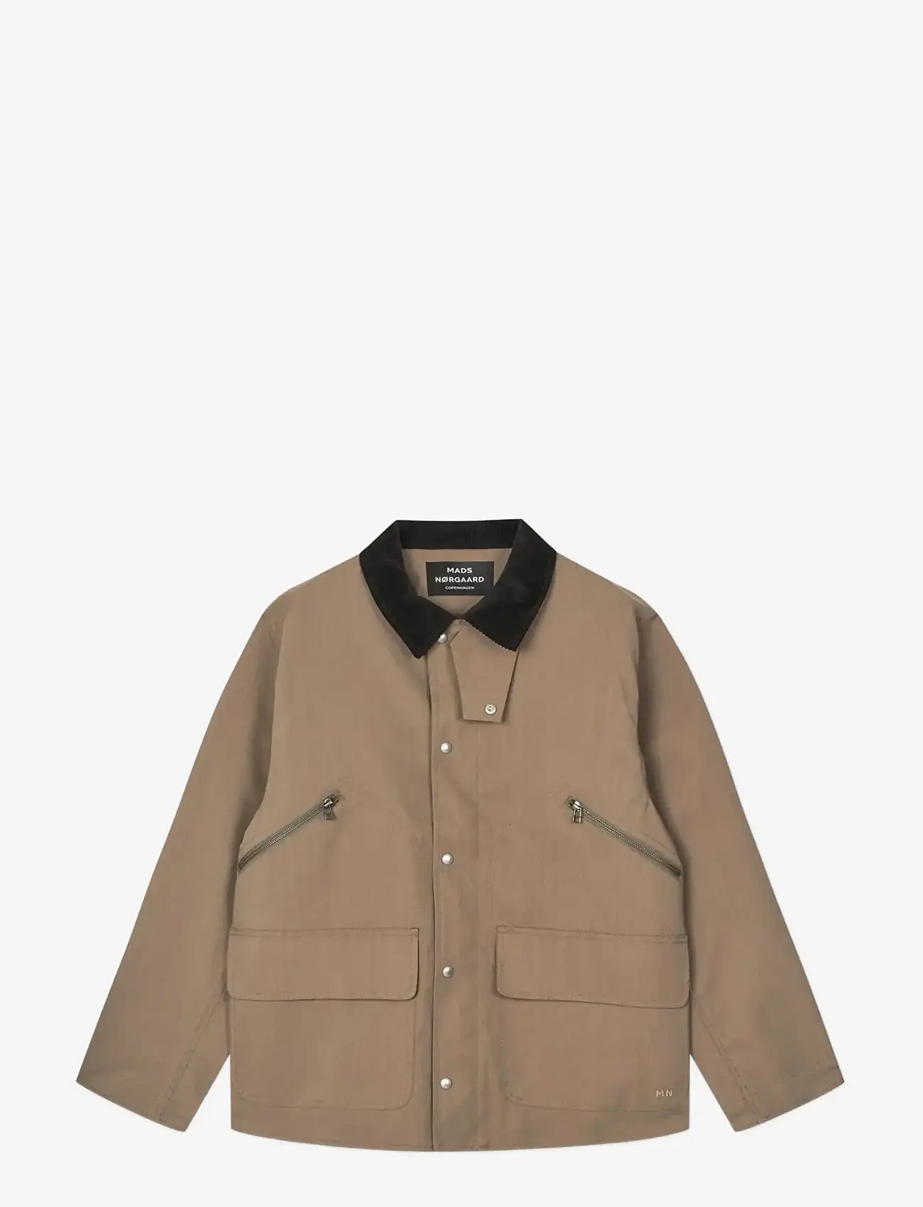 Mads Nørgaard - Repellent Weave Wilson Zip Jacket - forårsjakker - walnut - 1