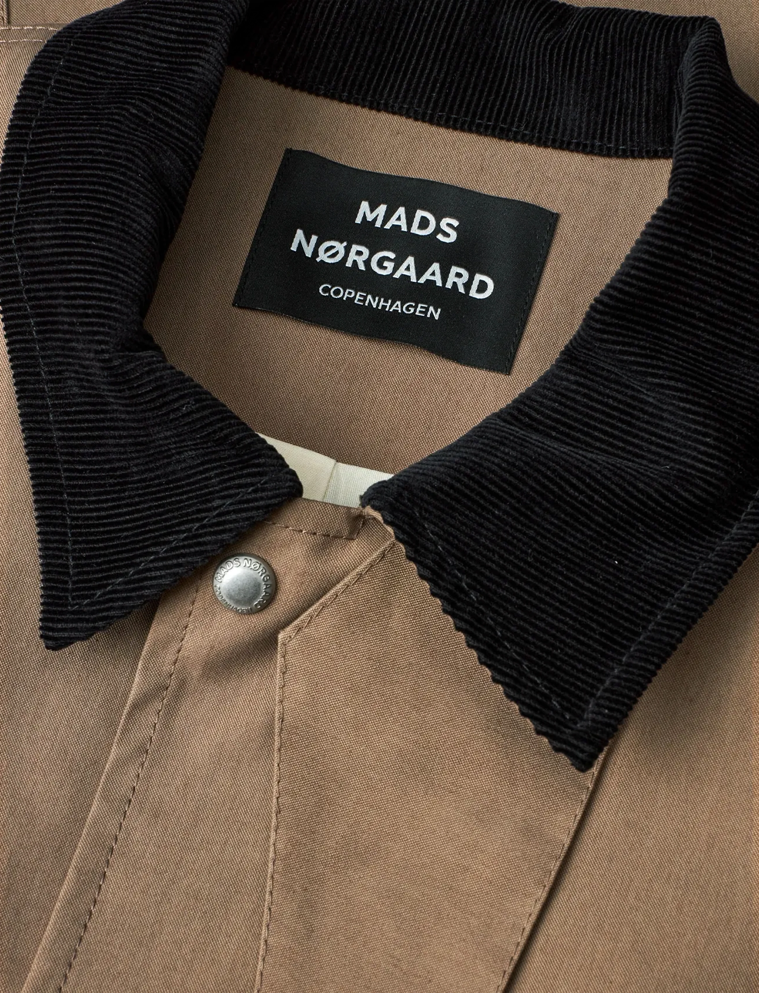 Mads Nørgaard - Repellent Weave Wilson Zip Jacket - vårjackor - walnut - 4