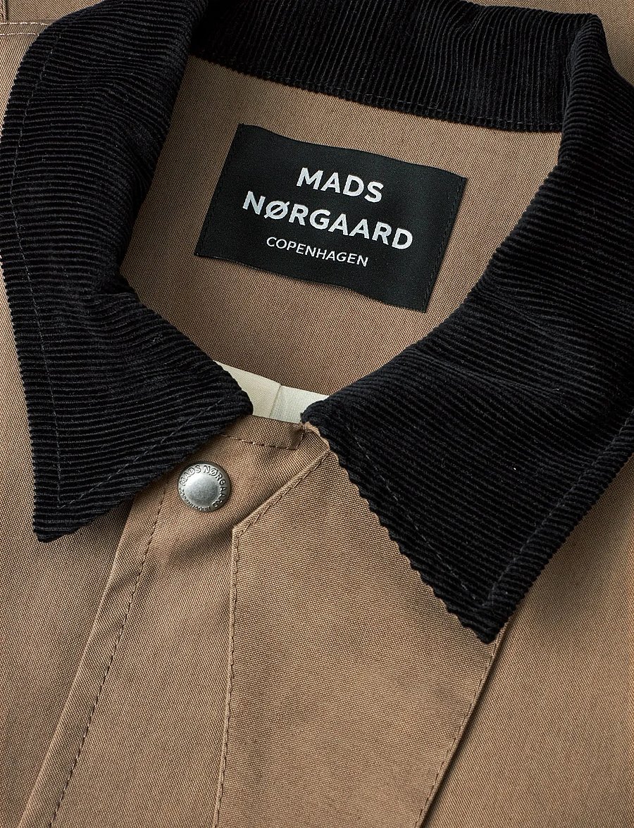 Mads Nørgaard - Repellent Weave Wilson Zip Jacket - frühlingsjacken - walnut - 4