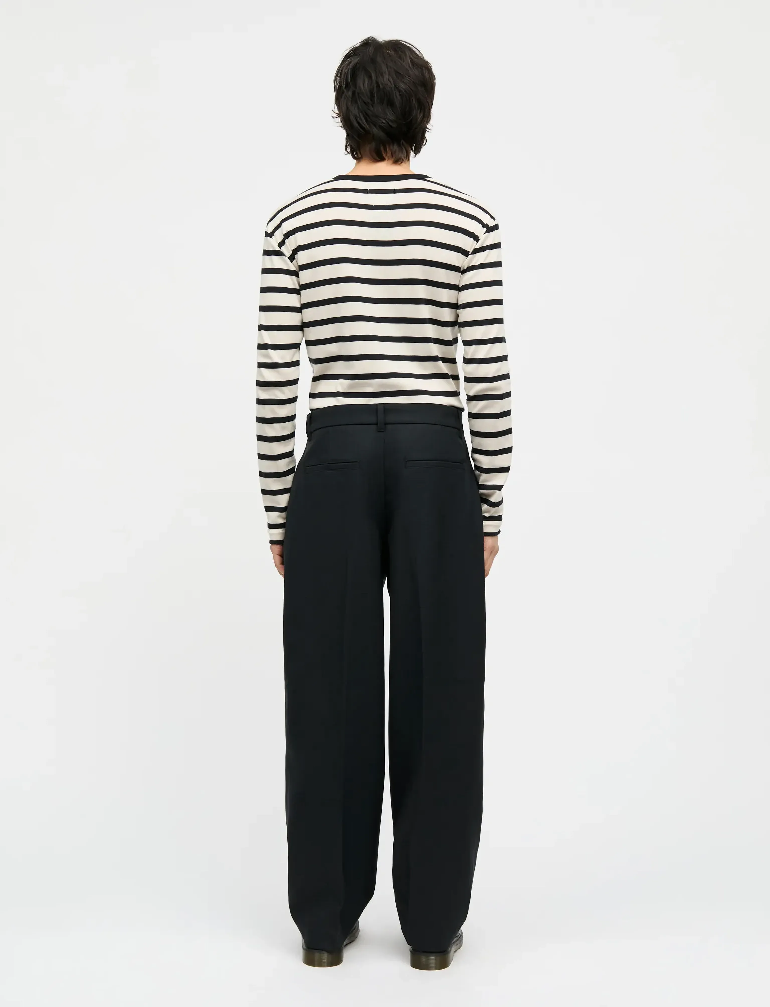 Mads Nørgaard - Super Twill Henry Pants - casual bukser - black - 2