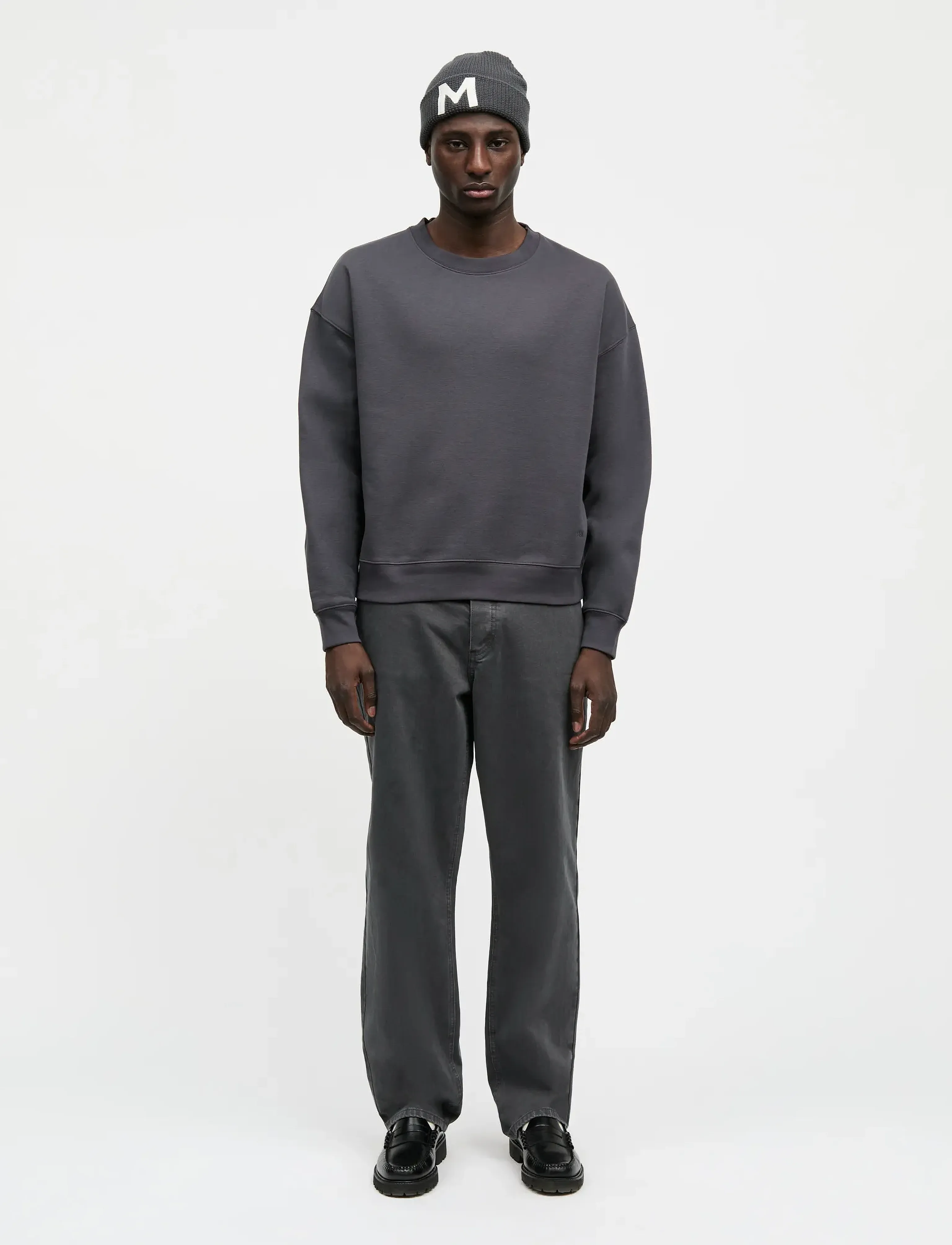 Mads Nørgaard Standard Luka Crew Sweat, M, Sweatshirts & Hoodies, Grau - Sweatshirts, Männerswear
