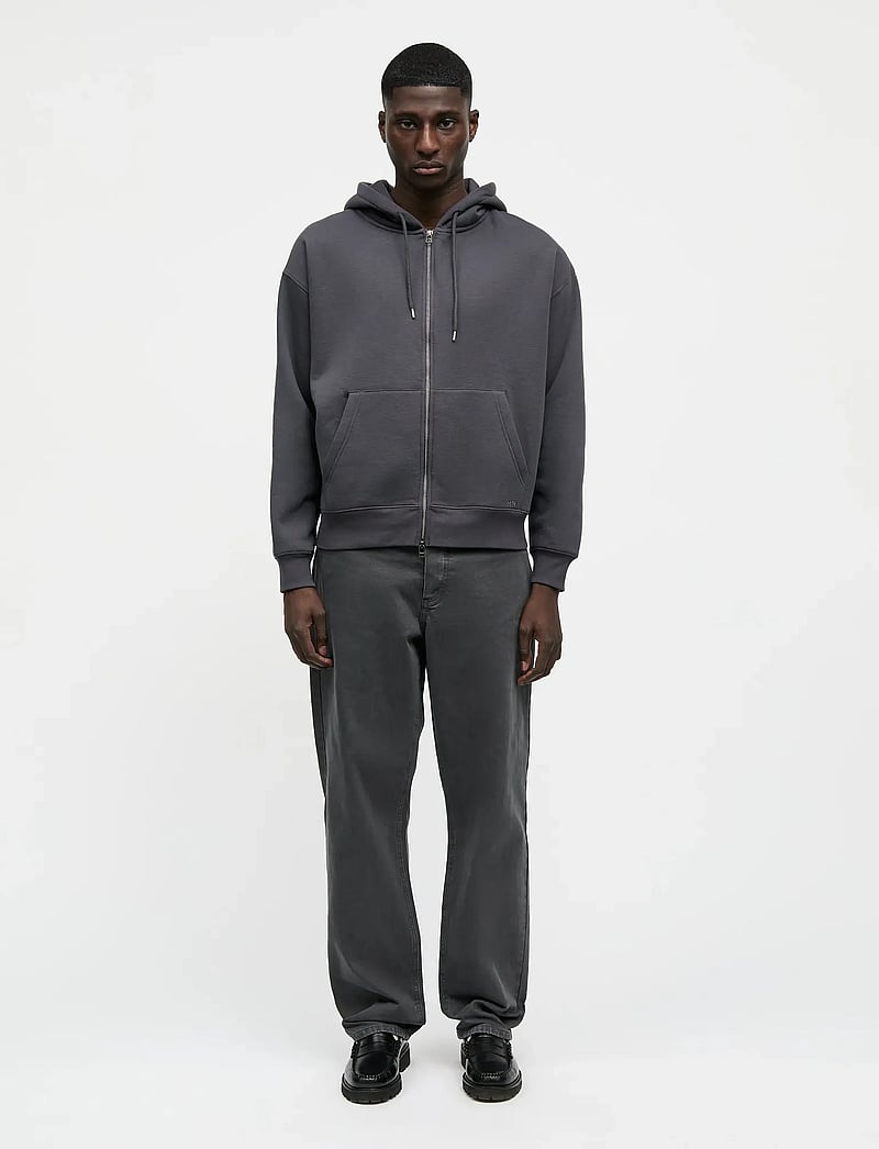 Mads Nørgaard - Standard Luka Hoodie Zip Sweat - kapuzenpullover - asphalt - 0