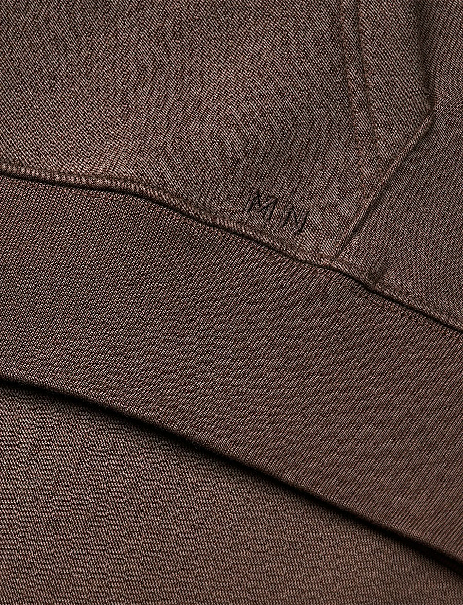Mads Nørgaard - Standard Luka Hoodie Zip Sweat - sweats à capuche - demitasse - 3