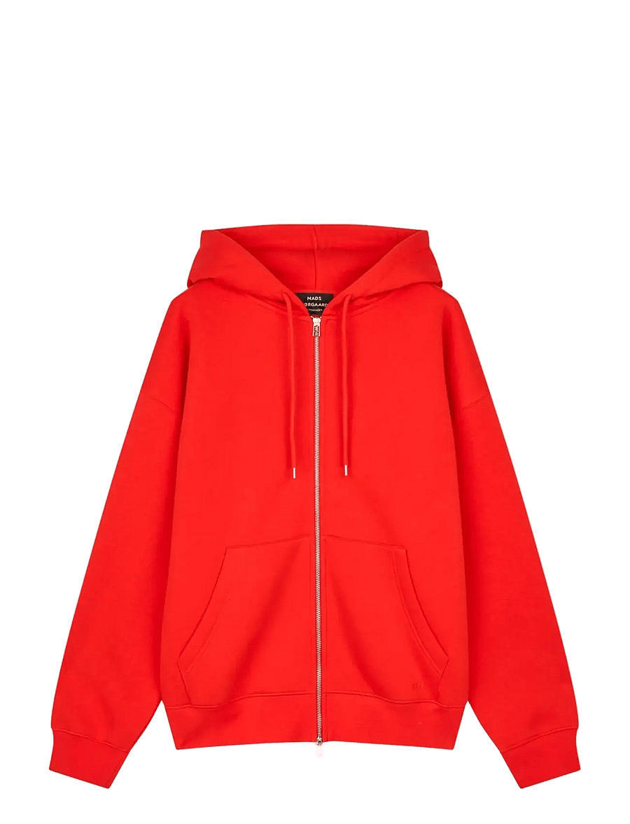 Mads Nørgaard - Standard Luka Hoodie Zip Sweat - kapuzenpullover - fiery red - 1