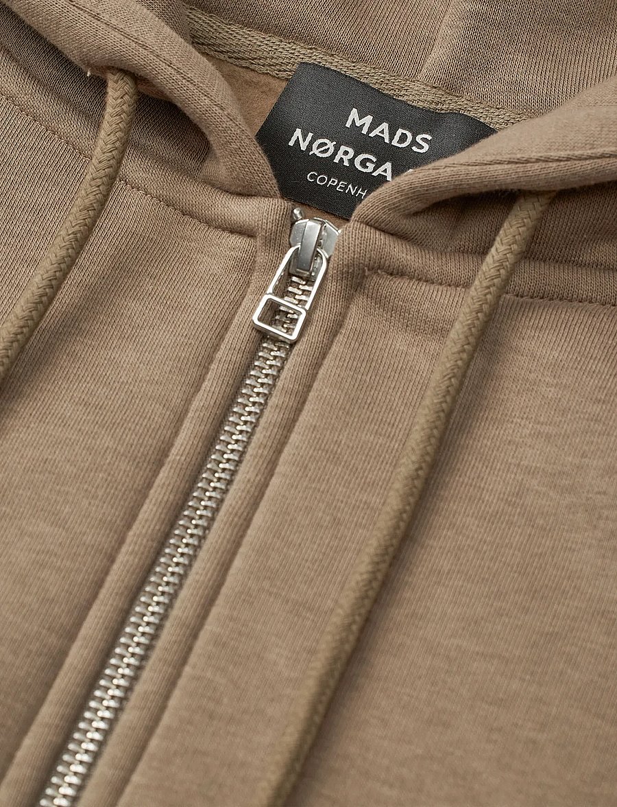 Mads Nørgaard - Standard Luka Hoodie Zip Sweat - kapuzenpullover - walnut - 3
