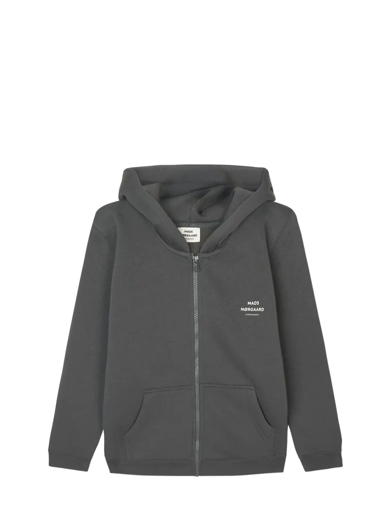 Mads Nørgaard Standard Hudini Zip Sweatshirt, 104, Sweatshirts & Hoodies, Grau - Kinder