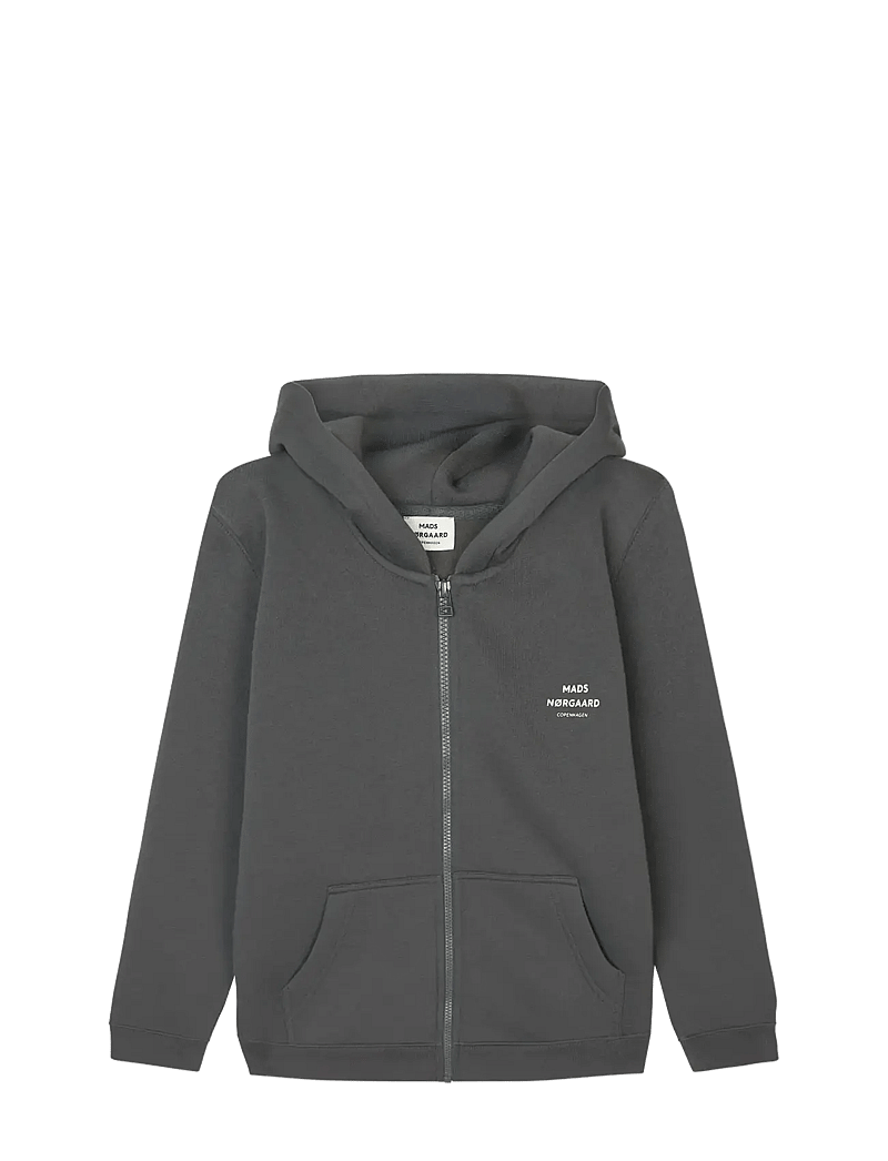 Mads Nørgaard - Standard Hudini Zip Sweatshirt - kapuzenpullover - asphalt - 0