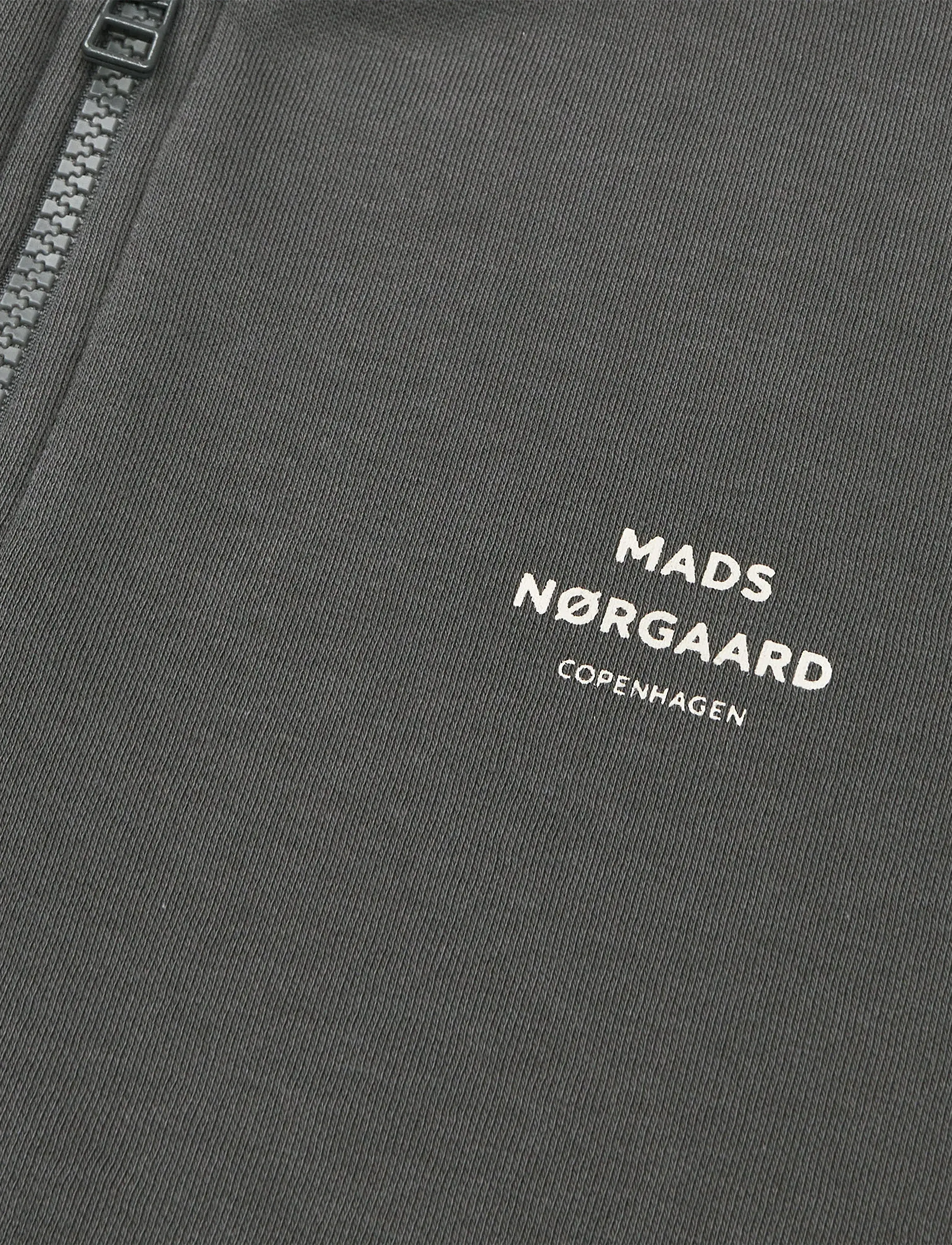 Mads Nørgaard - Standard Hudini Zip Sweatshirt - hoodies - asphalt - 2
