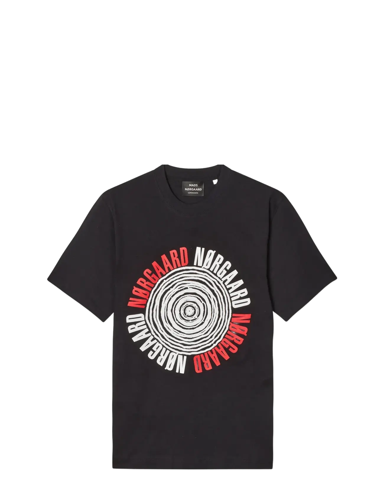 Mads Nørgaard Cotton Jersey Spiral Frode Tee - Mads Nørgaard - BLACK / black