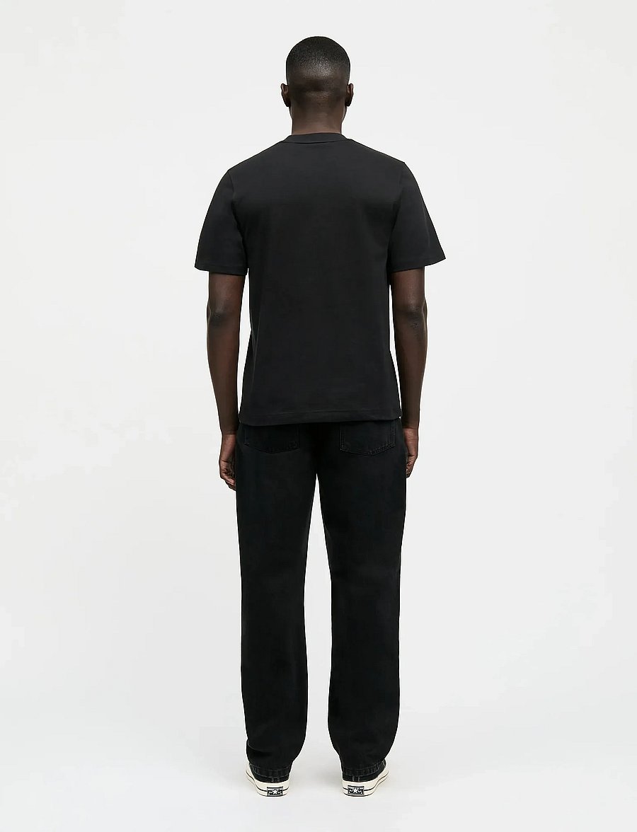 Mads Nørgaard - Cotton Jersey Spiral Frode Tee - kortærmede t-shirts - black - 2