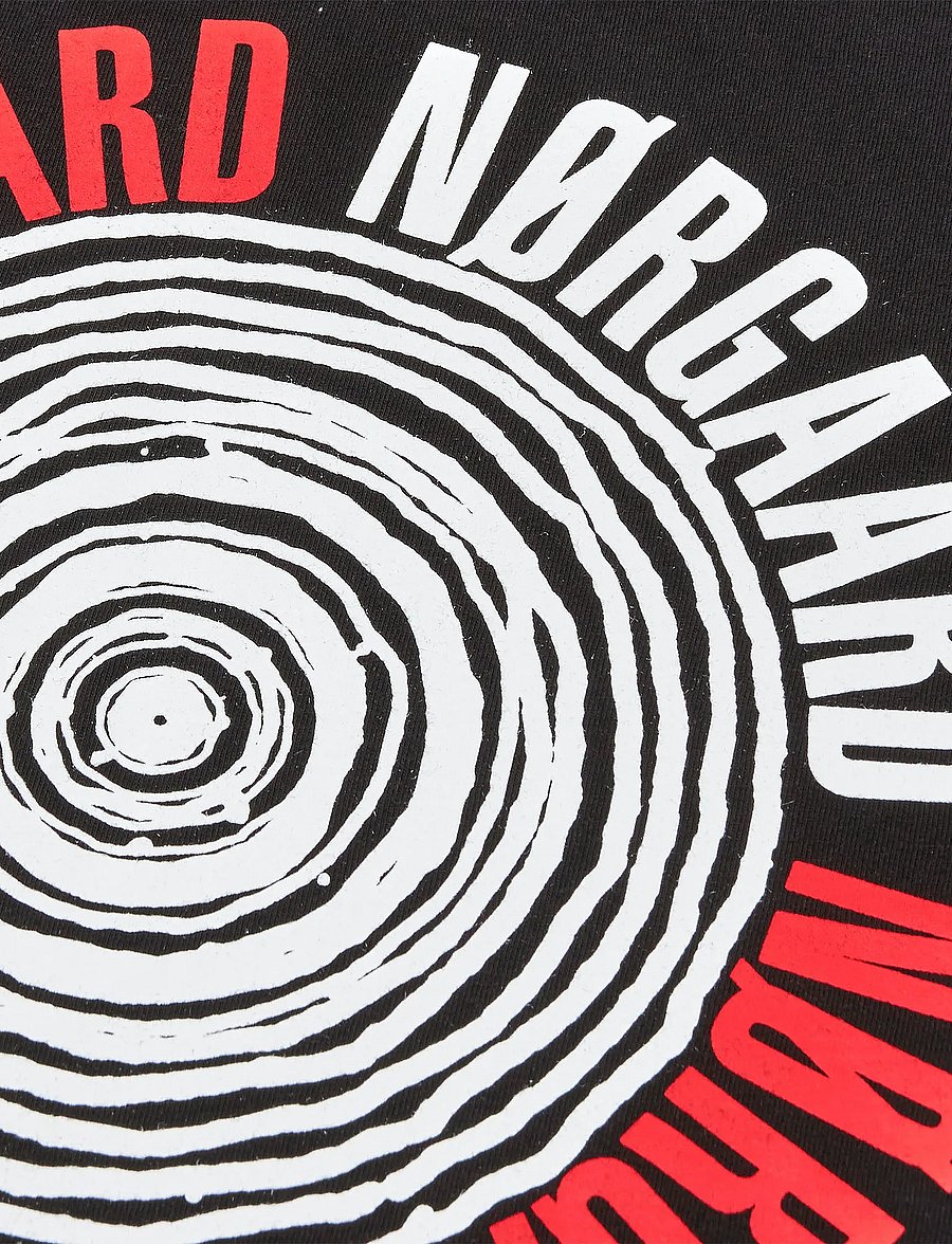 Mads Nørgaard - Cotton Jersey Spiral Frode Tee - kortærmede t-shirts - black - 3