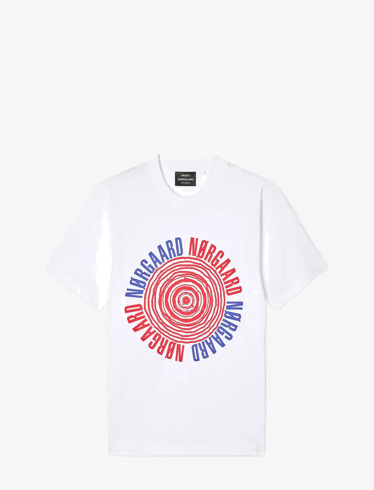 Mads Nørgaard - Cotton Jersey Spiral Frode Tee - short-sleeved t-shirts - white - 1