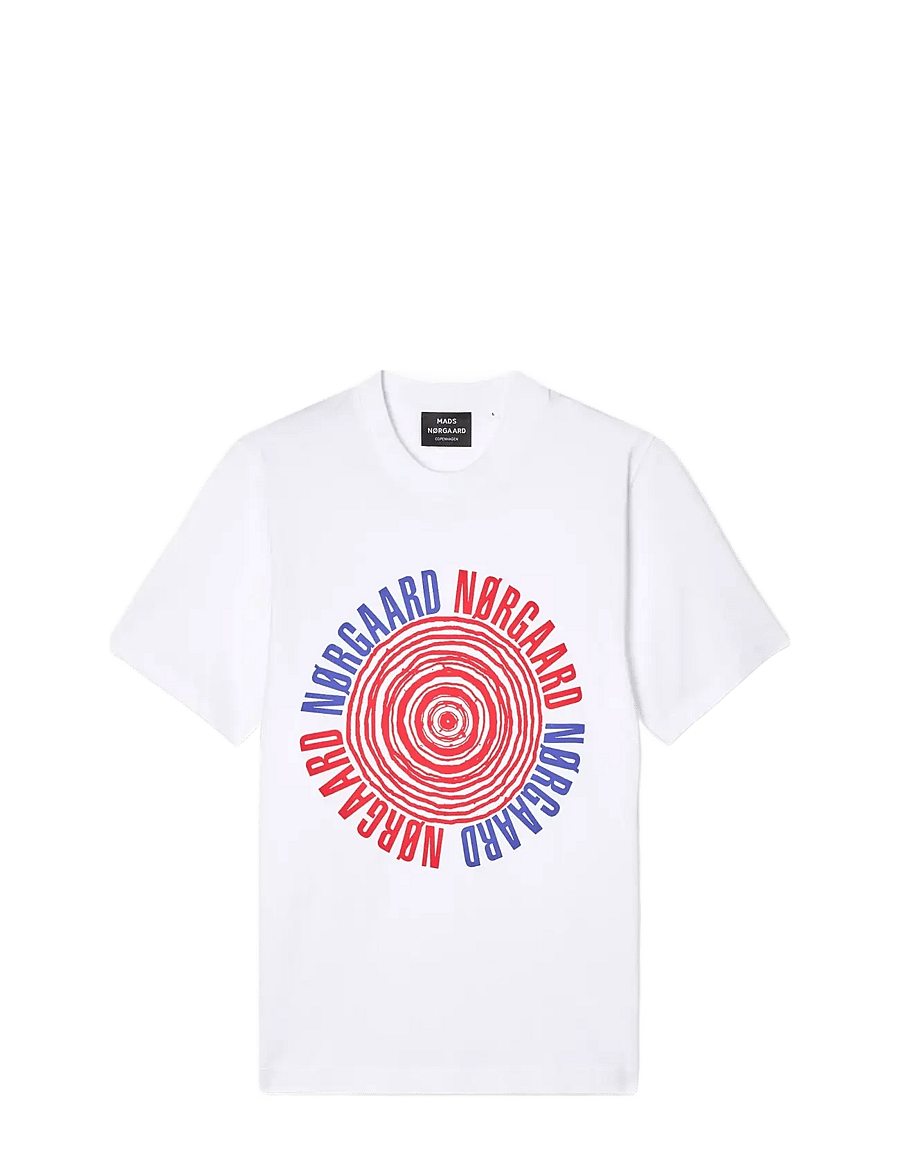 Mads Nørgaard - Cotton Jersey Spiral Frode Tee - lühikeste varrukatega t-särgid - white - 1