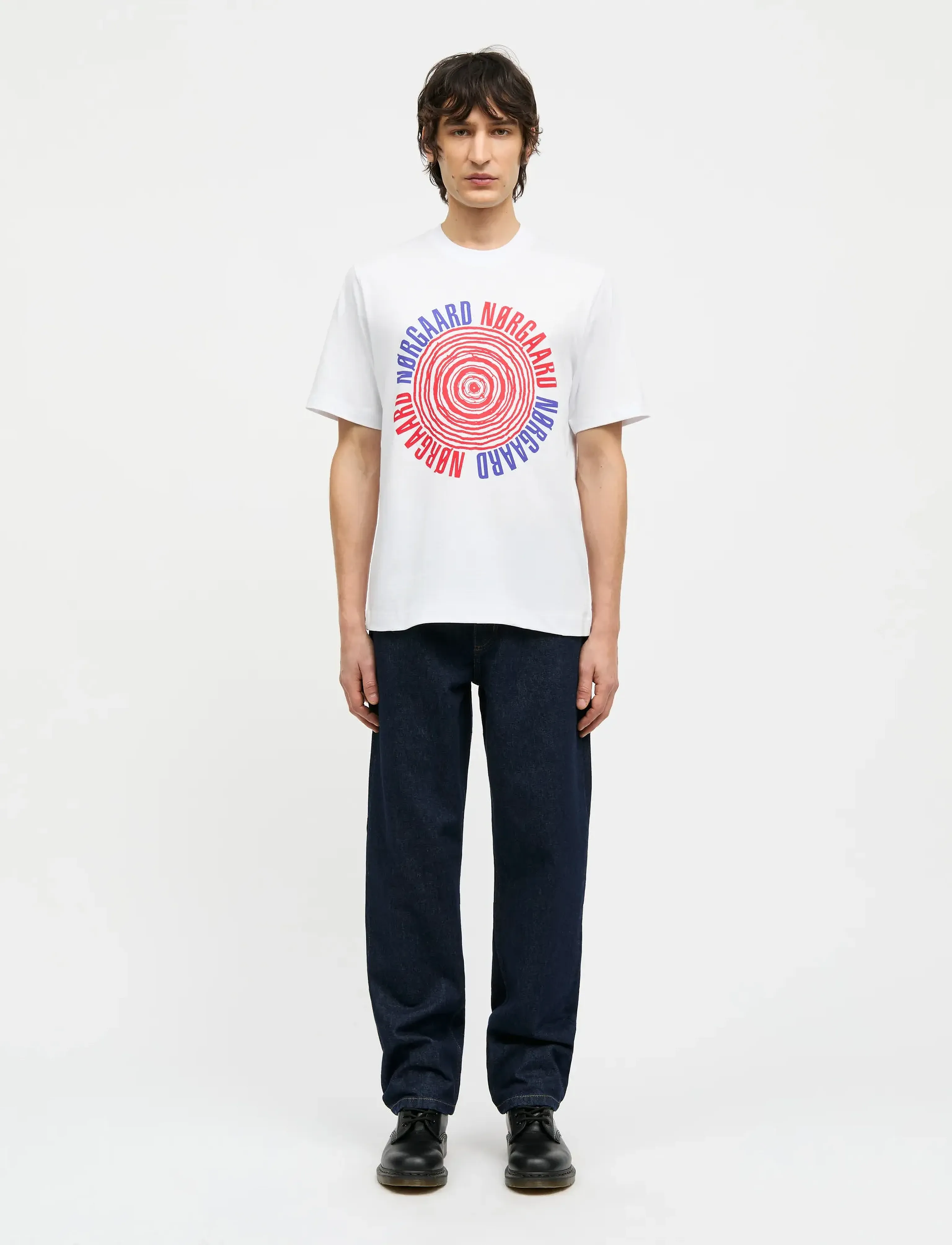 Mads Nørgaard Cotton Jersey Spiral Frode Tee - T-shirts - WHITE / white