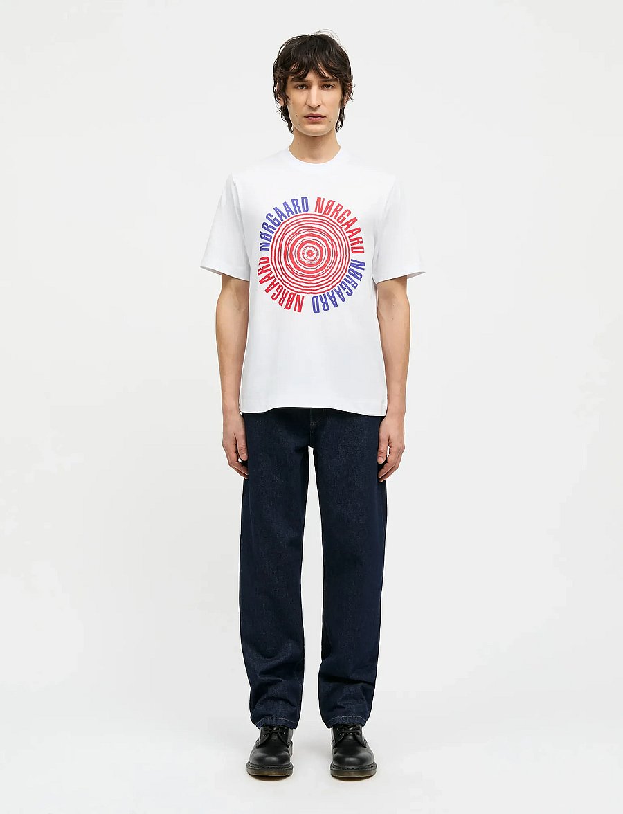 Mads Nørgaard - Cotton Jersey Spiral Frode Tee - lühikeste varrukatega t-särgid - white - 0