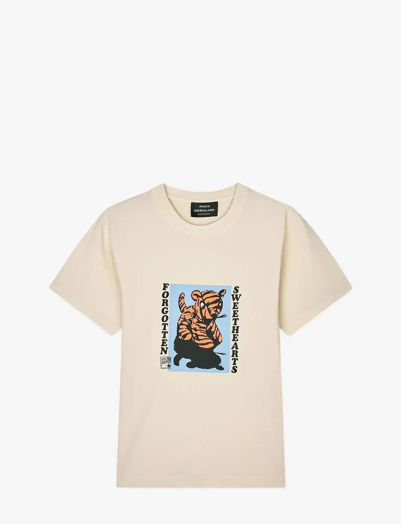 Mads Nørgaard - Cotton Jersey Sweathart Frode Tee - short-sleeved t-shirts - rainy day - 0