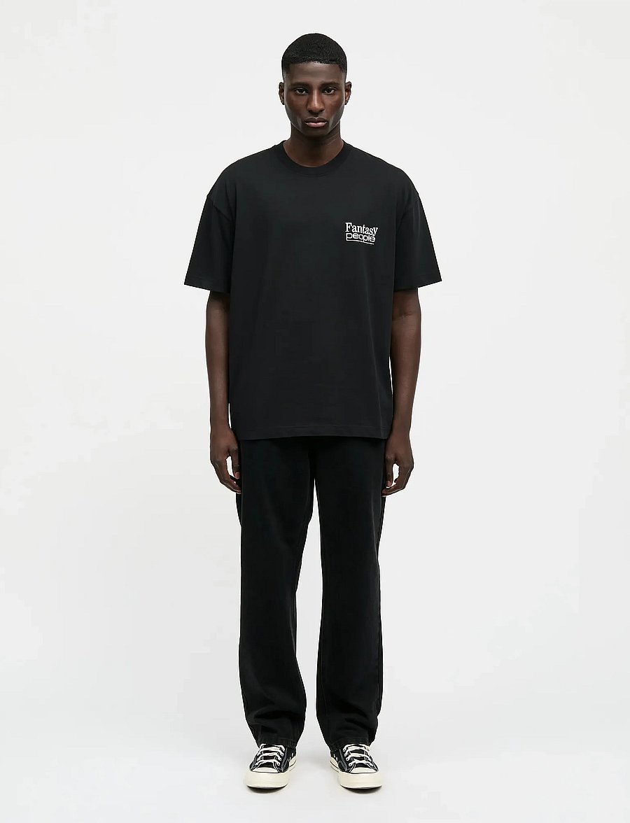 Mads Nørgaard - Open-End Fantasy Big Tee - short-sleeved t-shirts - black - 0