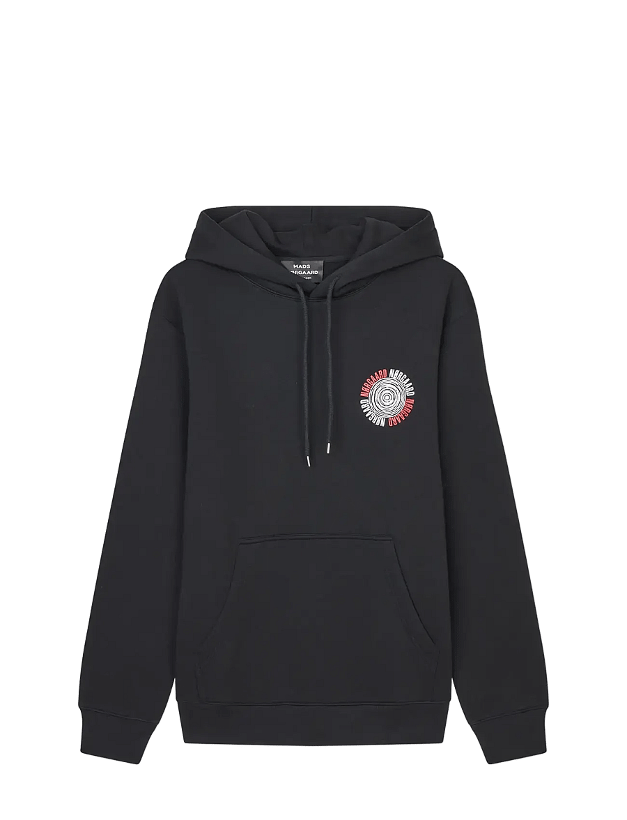 Mads Nørgaard - Standard Spiral Hoodie Sweat - hoodies - black - 1