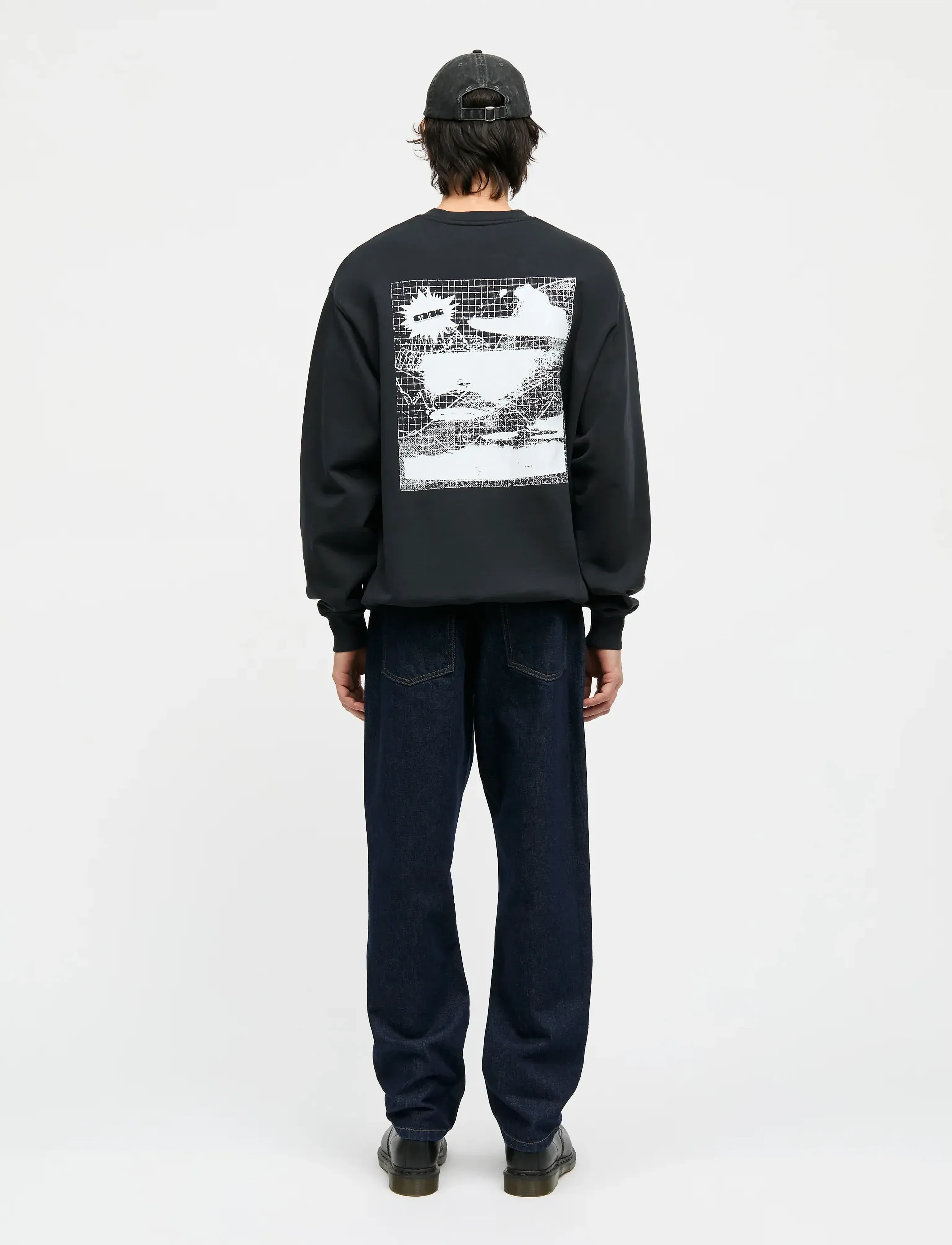 Mads Nørgaard Tough Hawk Fantasy Crew Sweat - Sweatshirts - BLACK / black