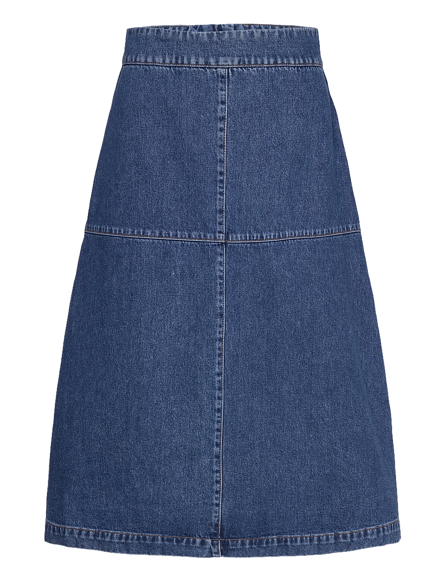 Mads Nørgaard - Denim Lunar Skirt - jeansröcke - vintage blue - 0