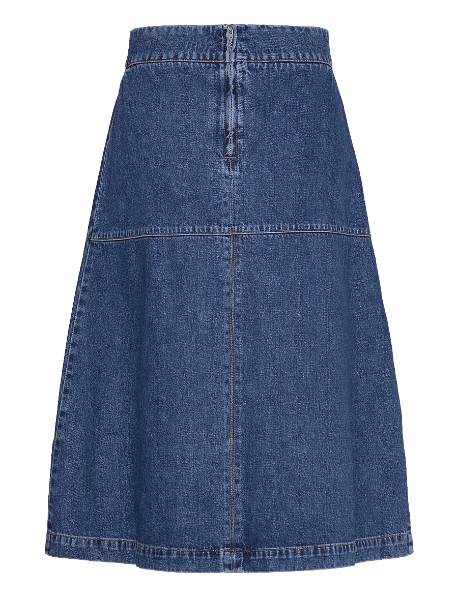 Mads Nørgaard - Denim Lunar Skirt - jeansröcke - vintage blue - 1