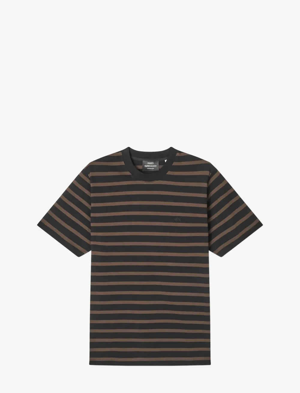 Mads Nørgaard - Cotton Jersey Stripe Frode Tee - kortærmede t-shirts - black/demitasse - 0