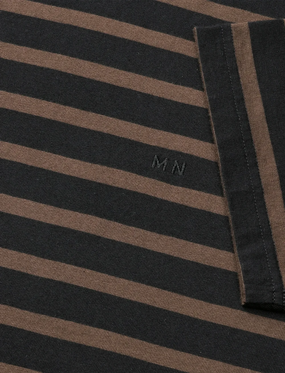 Mads Nørgaard - Cotton Jersey Stripe Frode Tee - kortærmede t-shirts - black/demitasse - 1