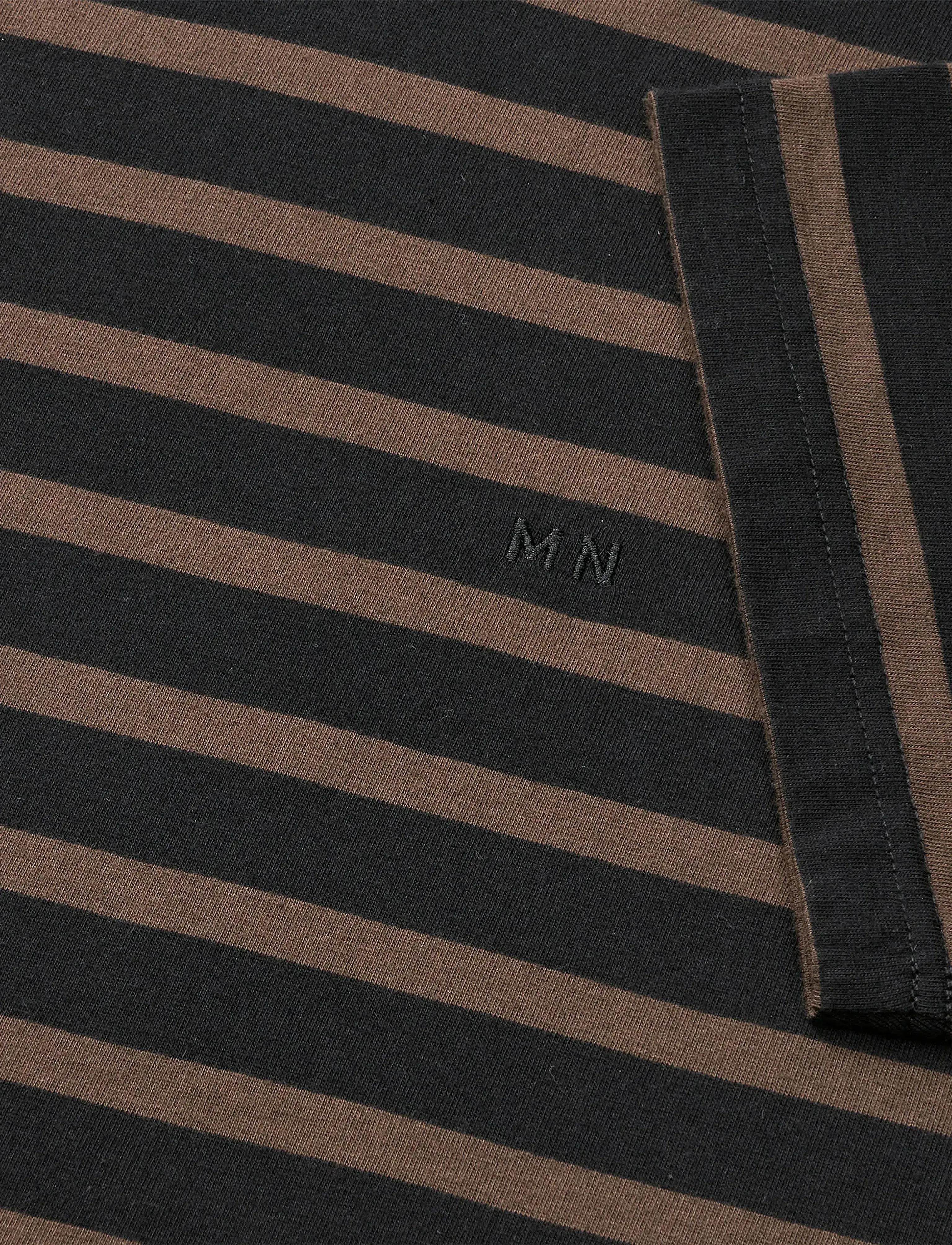 Mads Nørgaard - Cotton Jersey Stripe Frode Tee - lühikeste varrukatega t-särgid - black/demitasse - 1