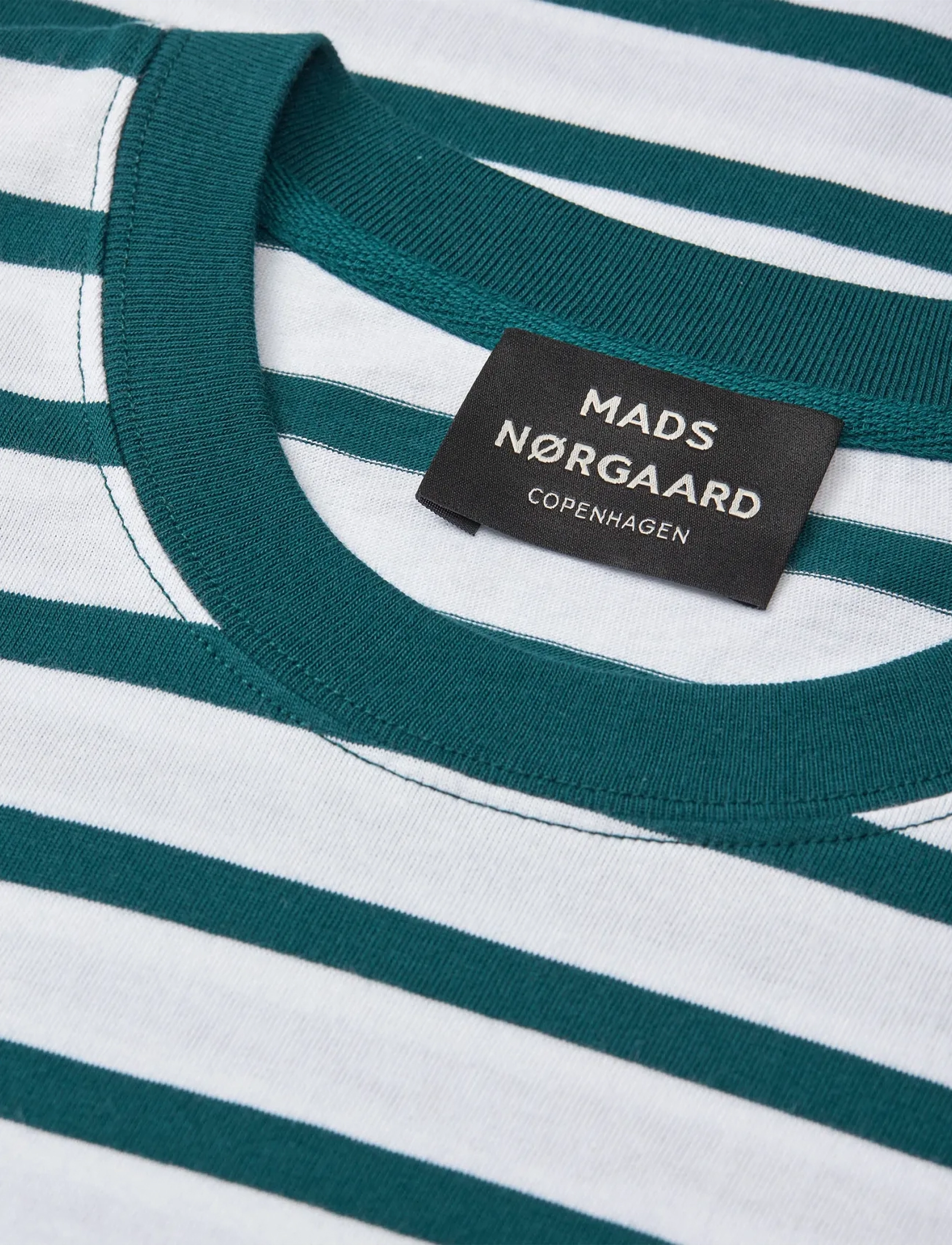 Mads Nørgaard - Cotton Jersey Stripe Frode Tee - lühikeste varrukatega t-särgid - deep sea/white - 3