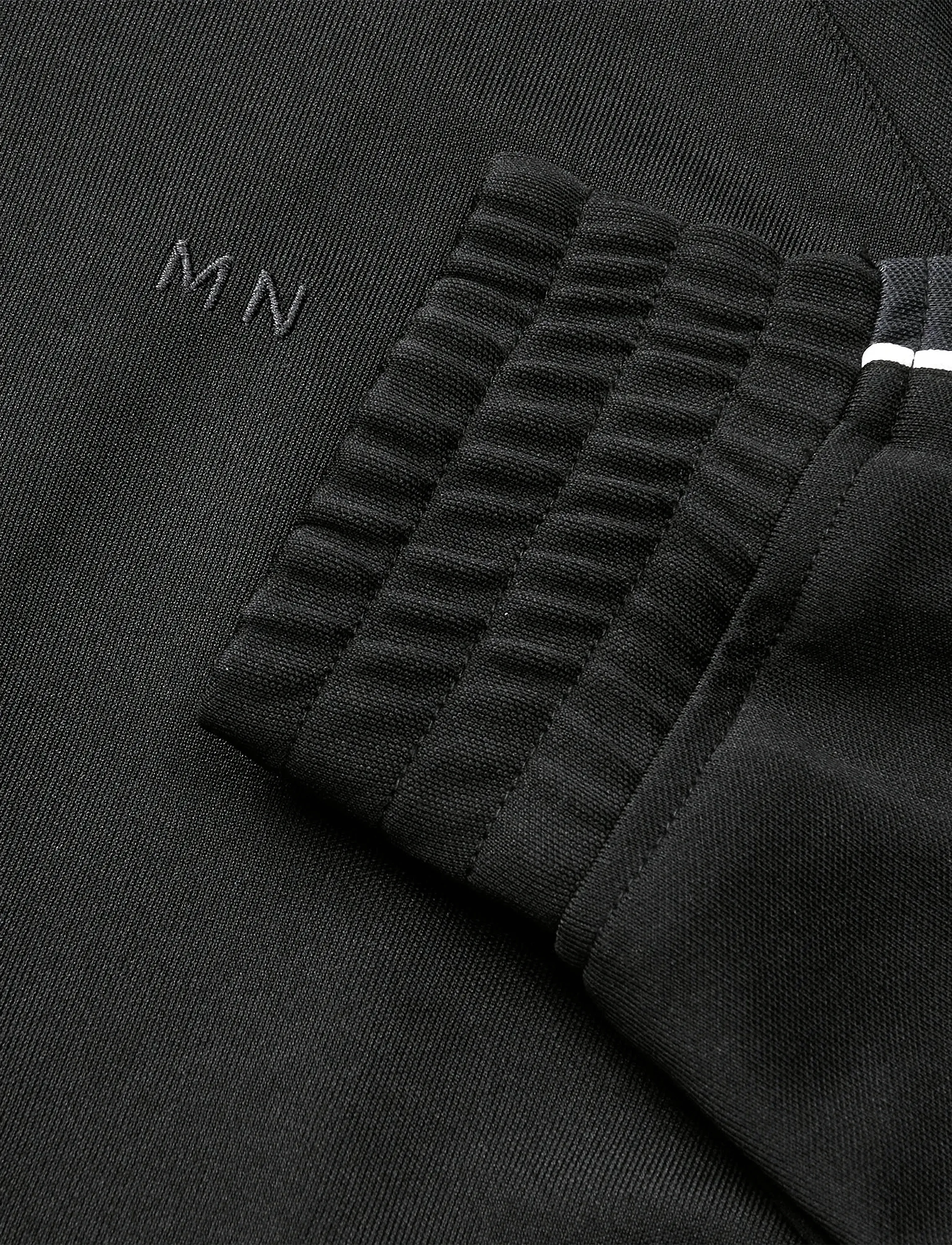 Mads Nørgaard - Pique Sport Track Top - hettupeysur - black - 3