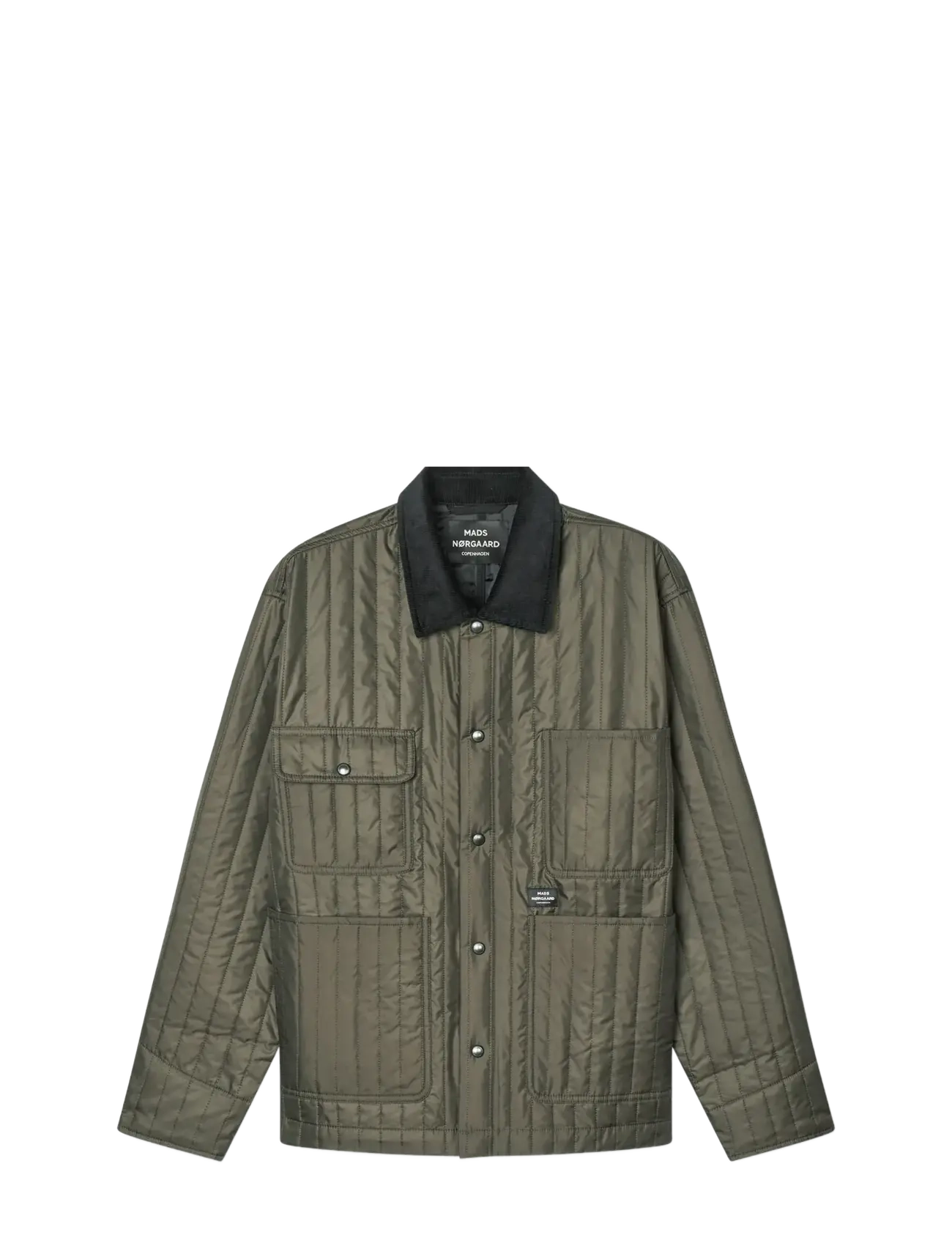 MADS NØRGAARD Quilt Chore Jacke Khaki - M - Herren