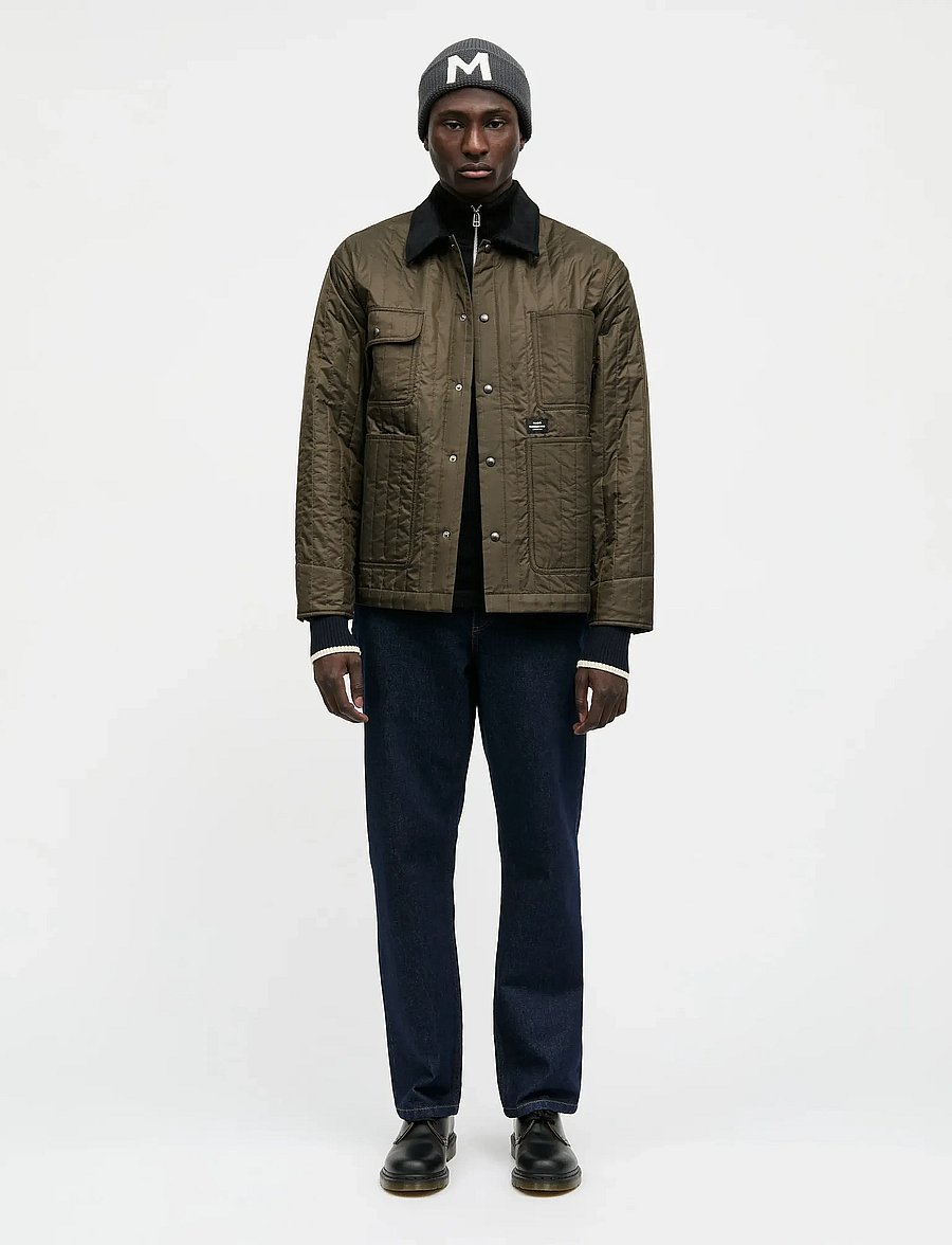 Mads Nørgaard - Quilt Chore Jacket - frühlingsjacken - forest night - 0