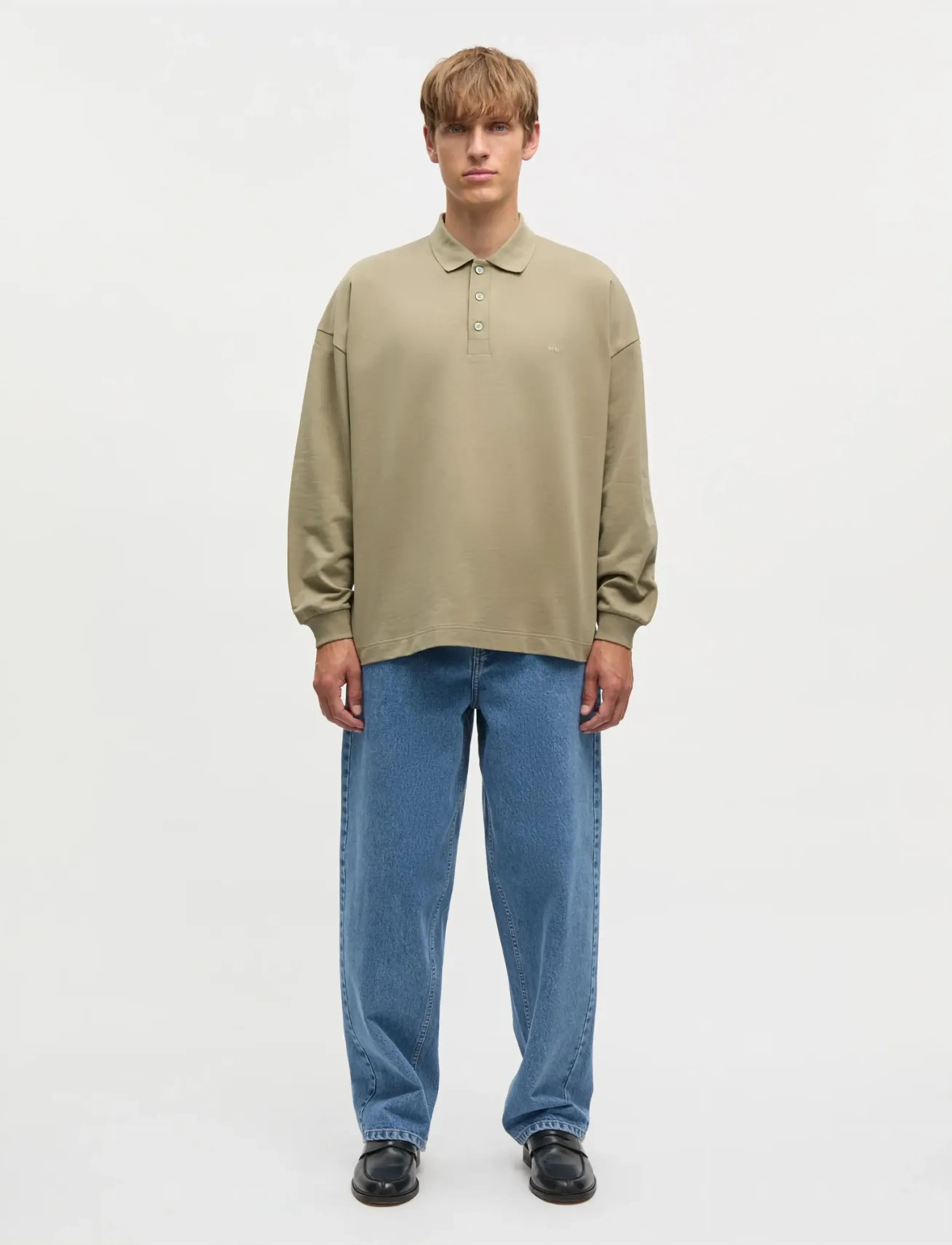 Mads Nørgaard Light Terry Polo Sweat - Poloer - OVERLAND TREK / khaki/green