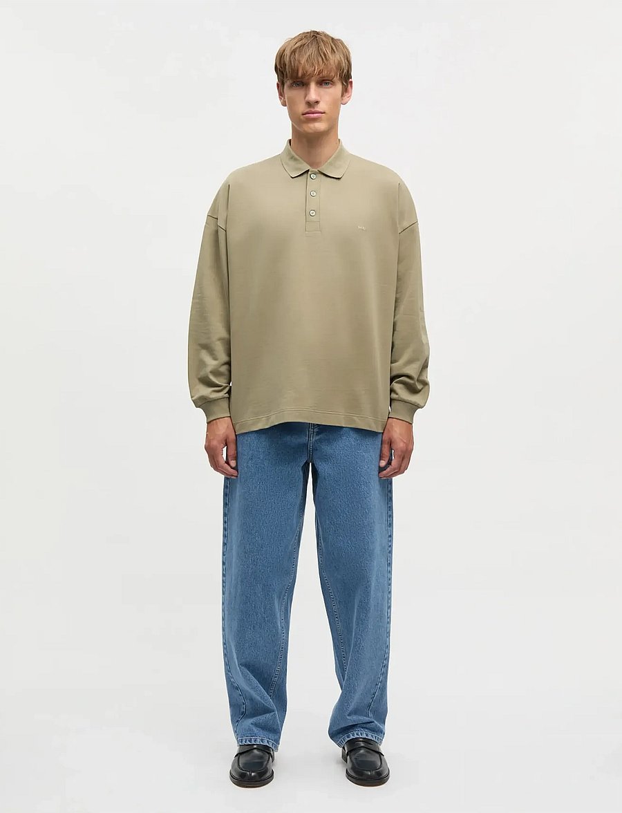 Mads Nørgaard - Light Terry Polo Sweat - pikkade varrukatega polod - overland trek - 0