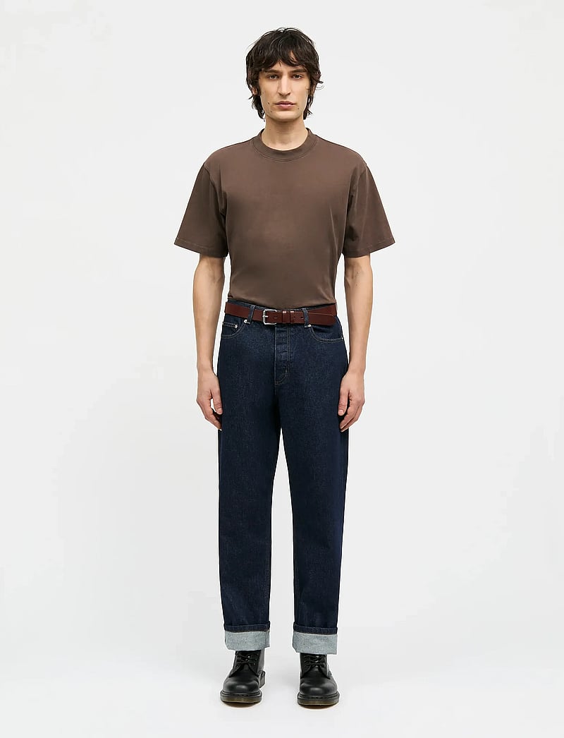 Mads Nørgaard - Combed Jersey Dye Thorbjørn Tee - kortärmade t-shirts - demitasse - 0