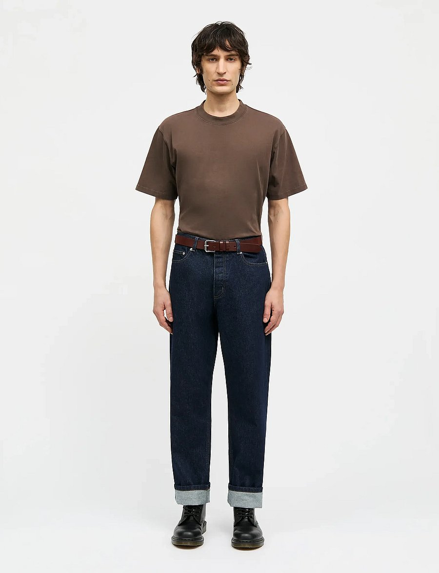 Mads Nørgaard - Combed Jersey Dye Thorbjørn Tee - lühikeste varrukatega t-särgid - demitasse - 0