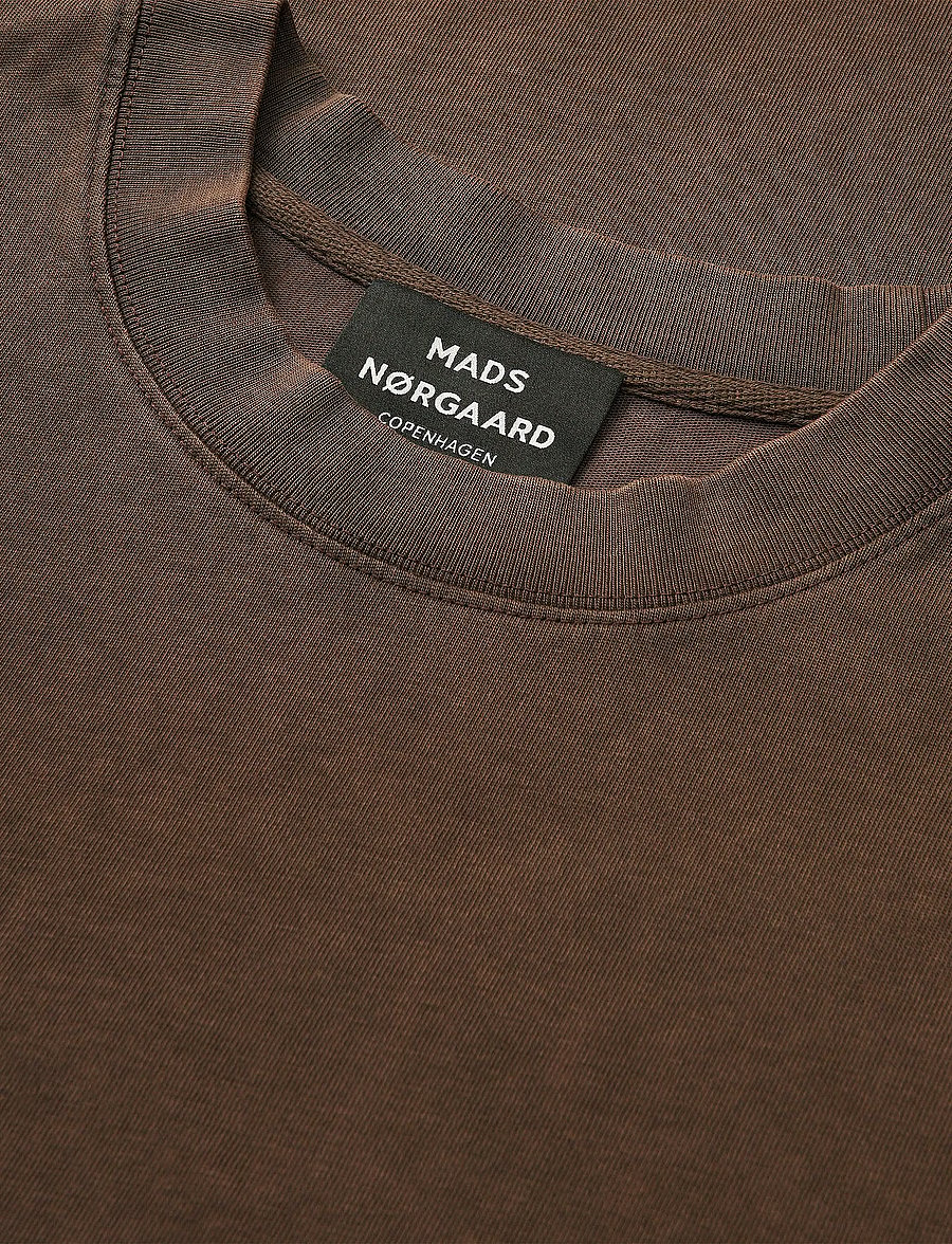 Mads Nørgaard - Combed Jersey Dye Thorbjørn Tee - lühikeste varrukatega t-särgid - demitasse - 3