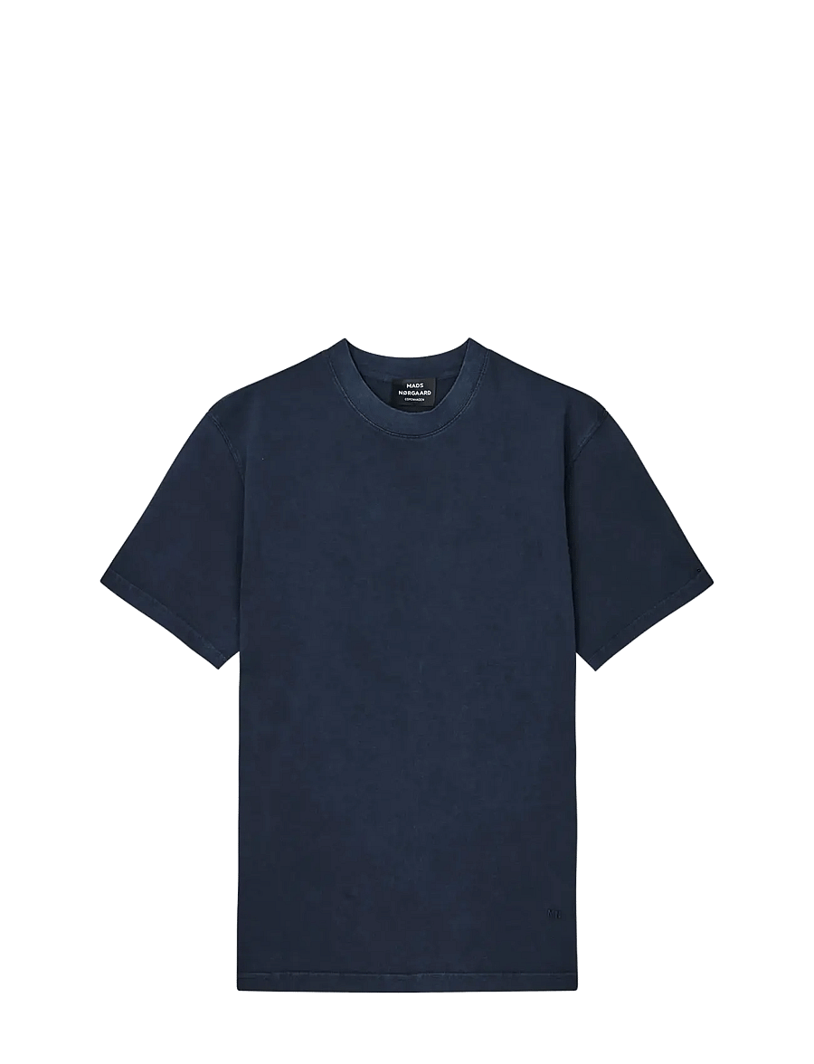 Mads Nørgaard - Combed Jersey Dye Thorbjørn Tee - kortärmade t-shirts - parisian night - 1