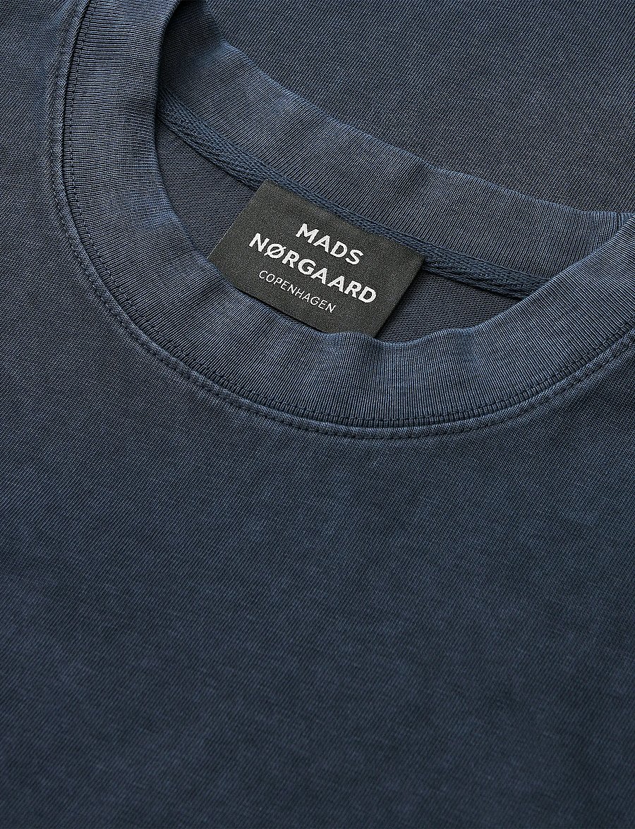 Mads Nørgaard - Combed Jersey Dye Thorbjørn Tee - kortärmade t-shirts - parisian night - 3