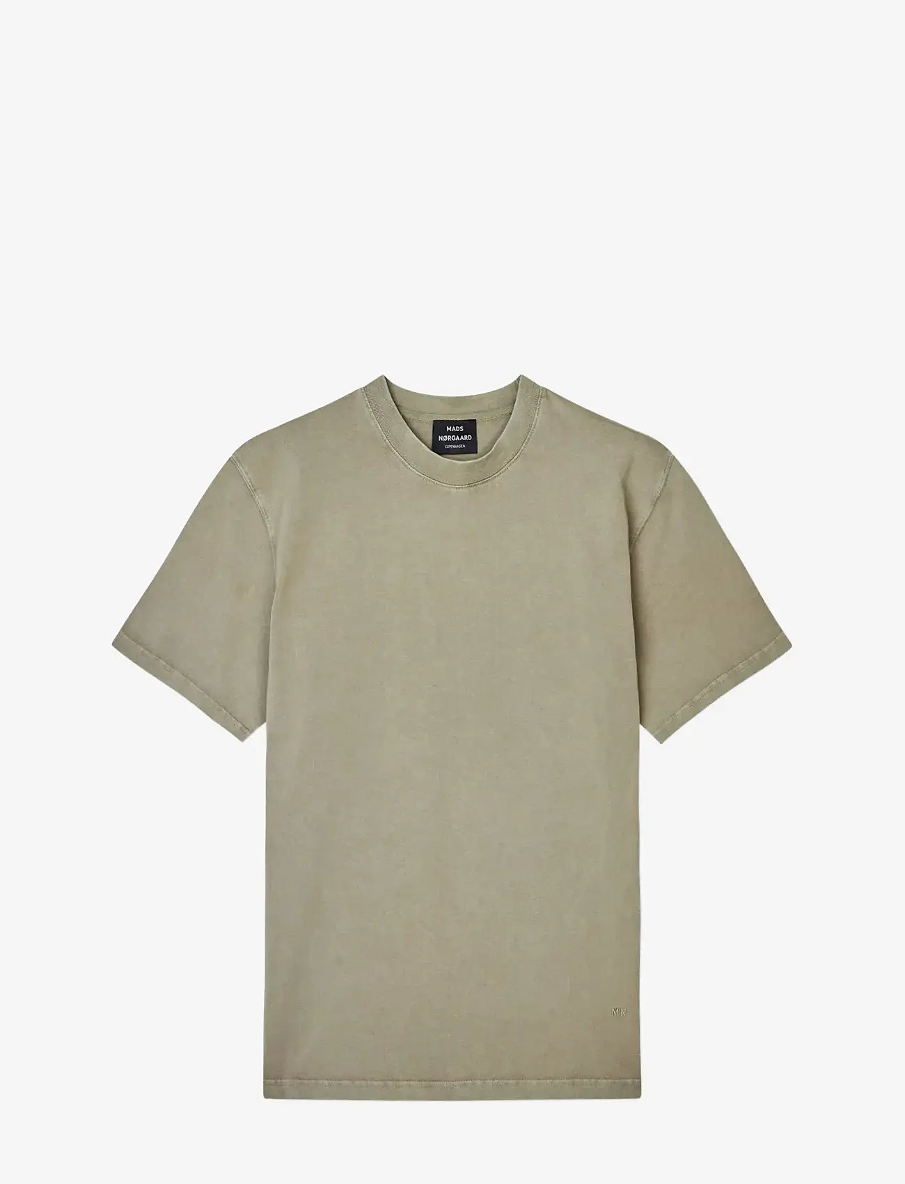 Mads Nørgaard - Combed Jersey Dye Thorbjørn Tee - short-sleeved t-shirts - silver sage - 1