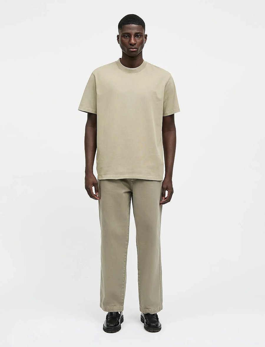 Mads Nørgaard - Combed Jersey Dye Thorbjørn Tee - kurzärmelig - silver sage - 0